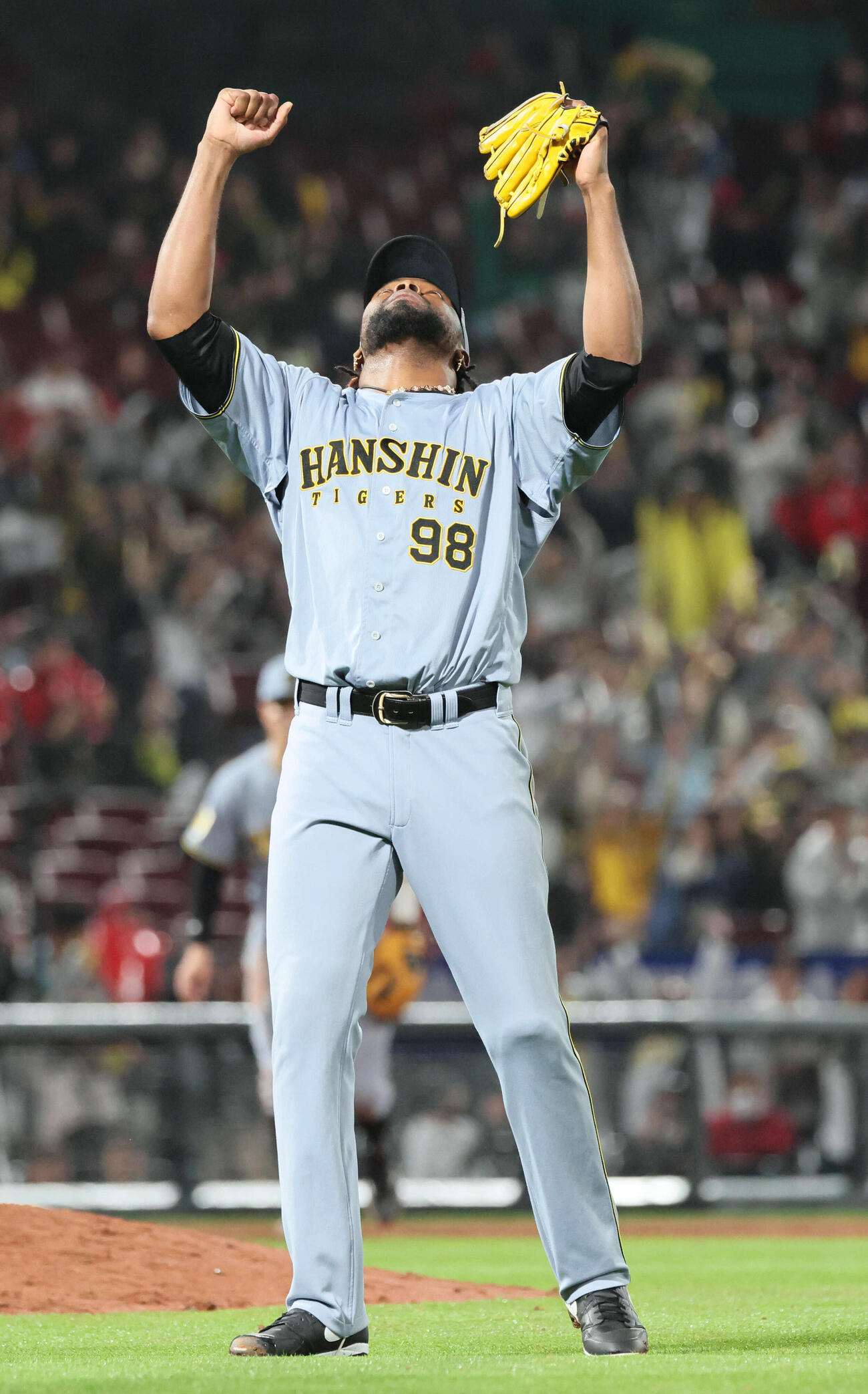 広島対阪神　10回裏広島、最後を締めたドリス（撮影・加藤孝規）