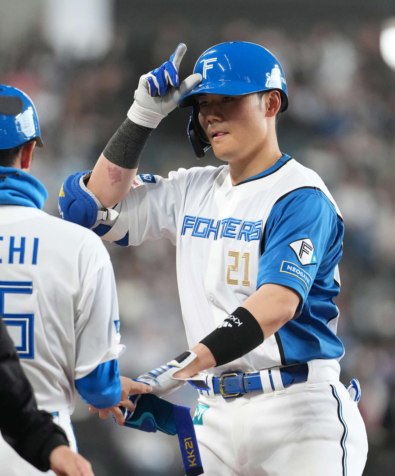 日本ハム対オリックス　7回裏日本ハム1死、中前打を放つ清宮幸（撮影・井上学）
