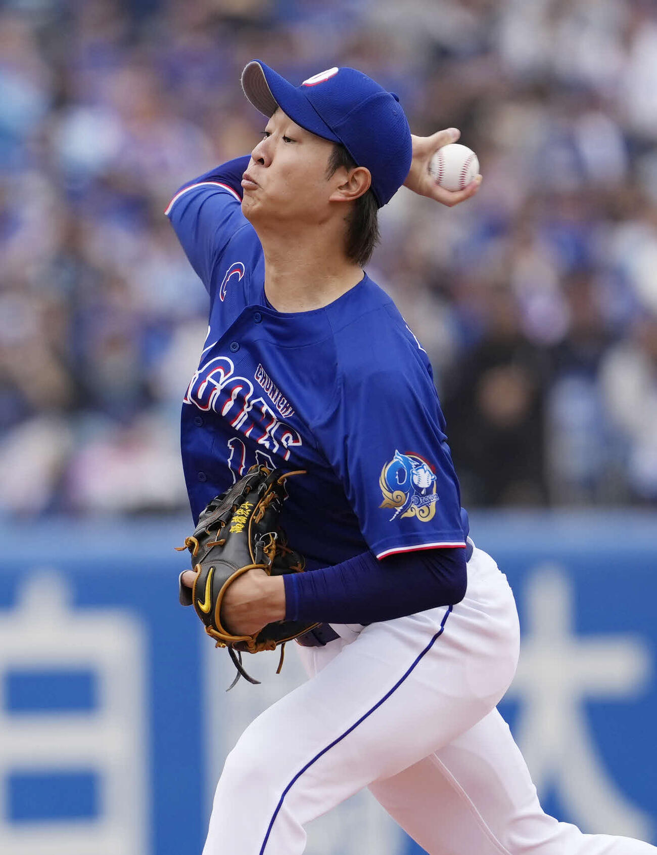 ヤクルト対中日　中日先発の高橋宏（撮影・小島史椰）