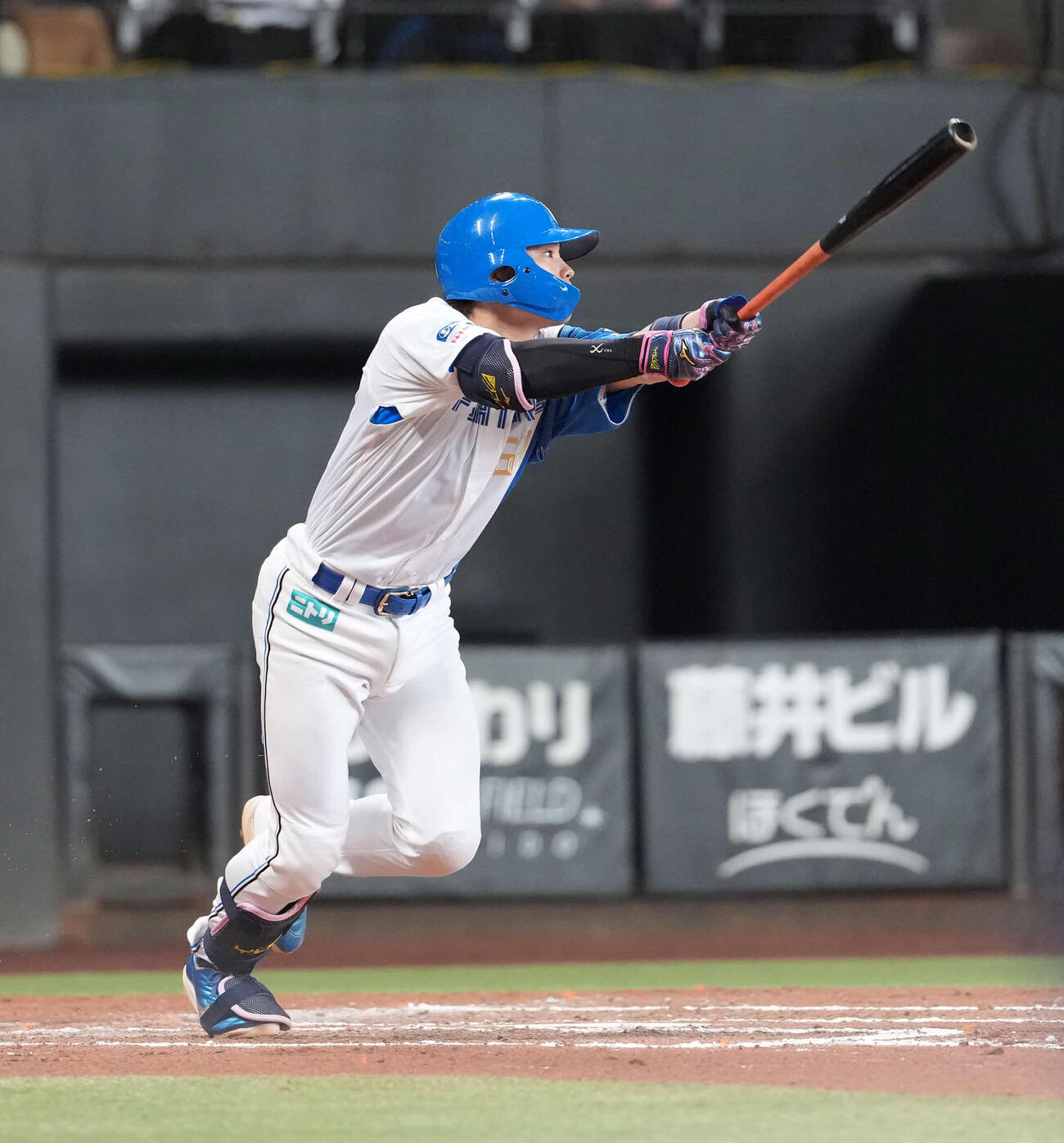 日本ハム対オリックス　6回、適時打を放つ田宮（撮影・井上学）