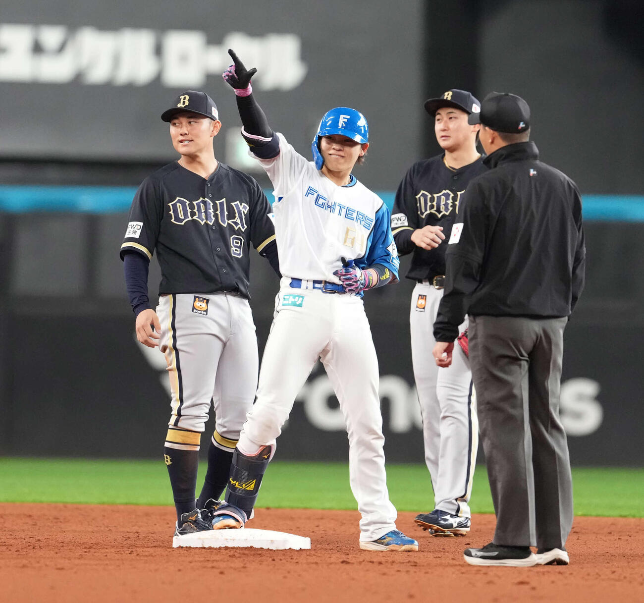 日本ハム対オリックス　6回、適時打を放つ田宮（撮影・井上学）