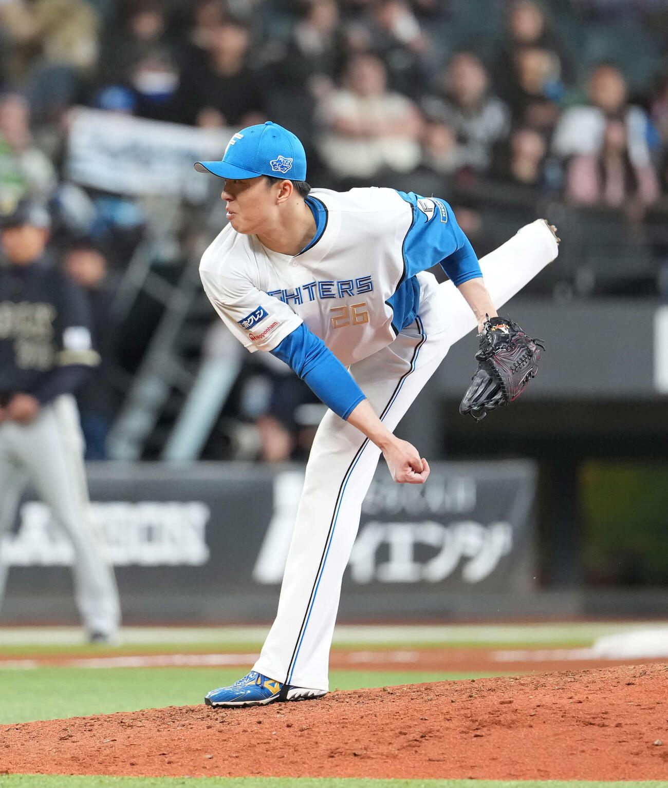 日本ハム対オリックス　日本ハムの田中正義（撮影・井上学）