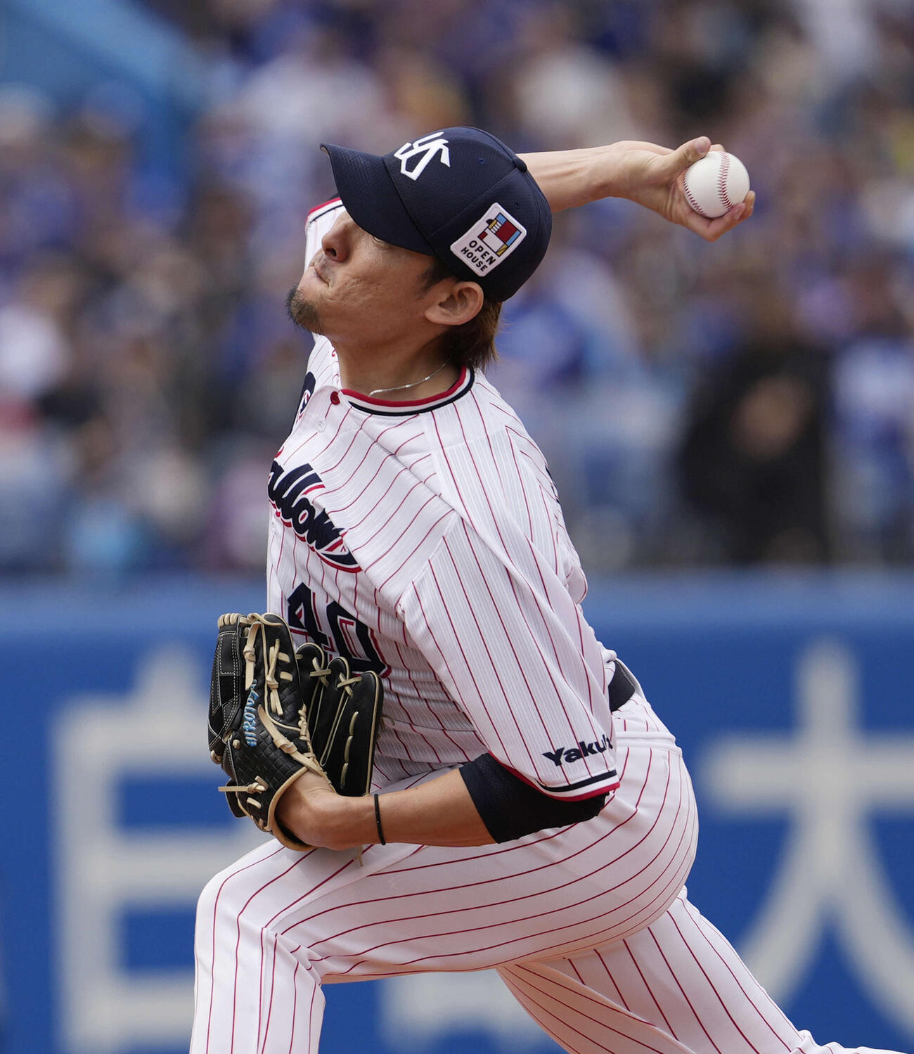 ヤクルト対中日　ヤクルト先発の高梨（撮影・小島史椰）