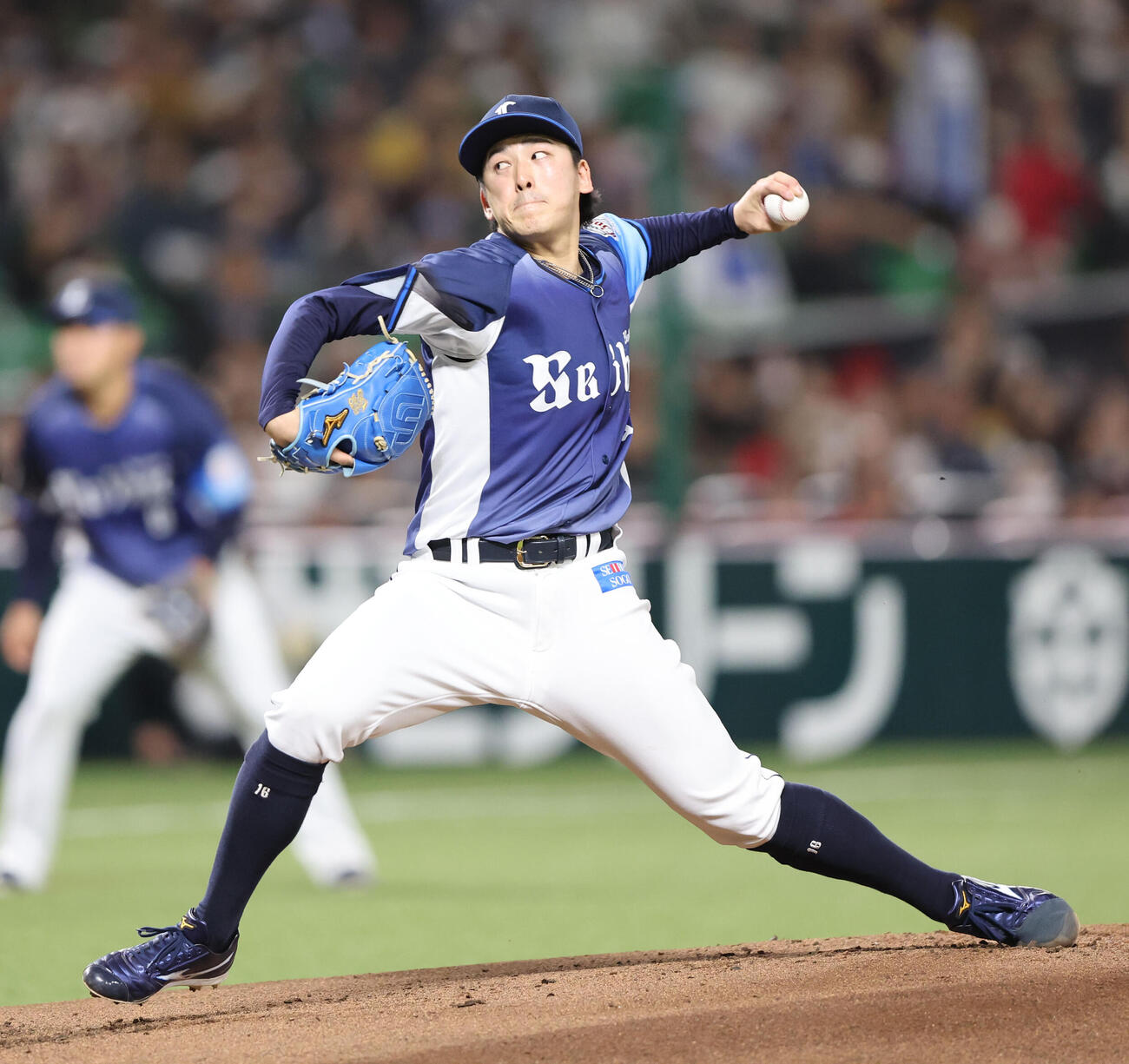 ソフトバンク対西武　先発の西武隅田（撮影・梅根麻紀）