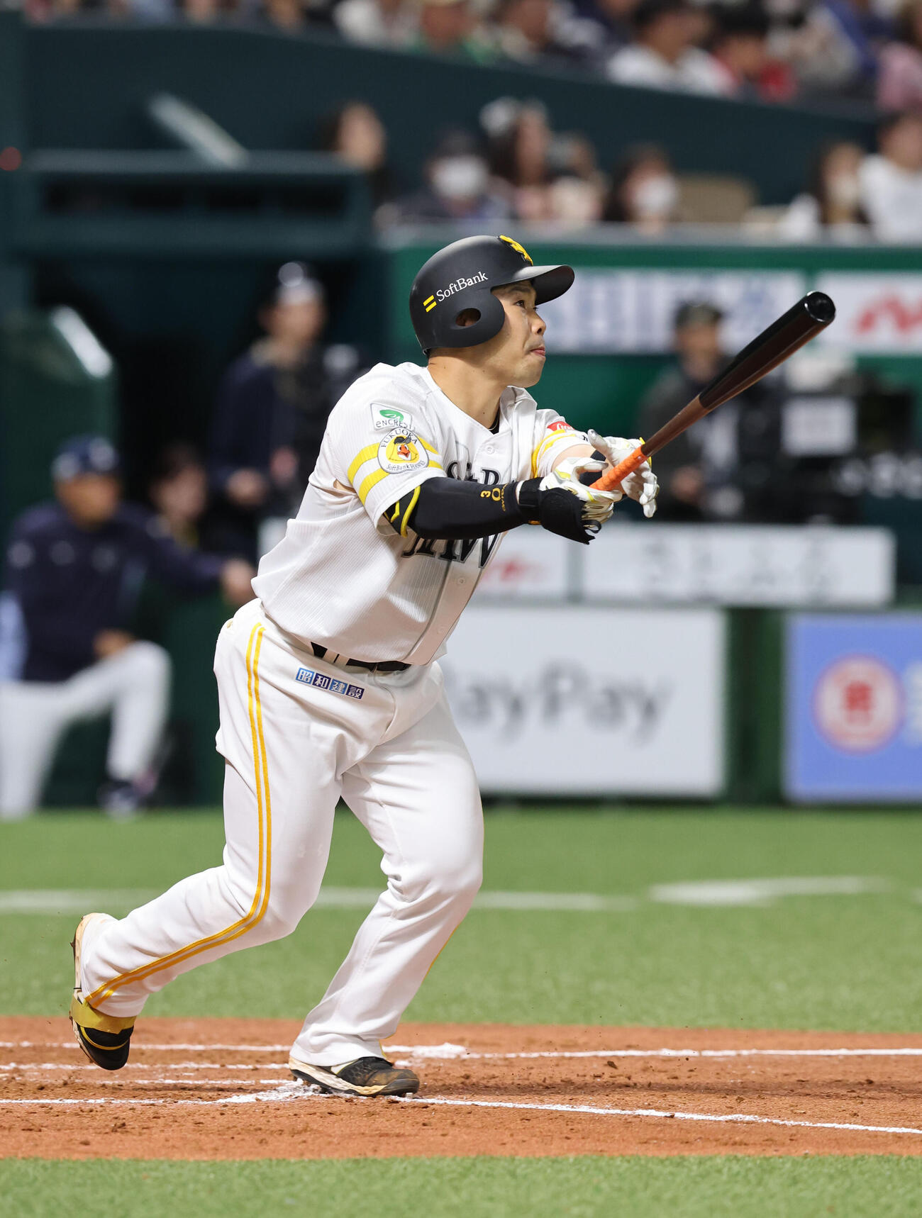 ソフトバンク対西武　3回裏ソフトバンク1死一塁、近藤は右中間に勝ち越しとなる2点本塁打を放つ（撮影・梅根麻紀）