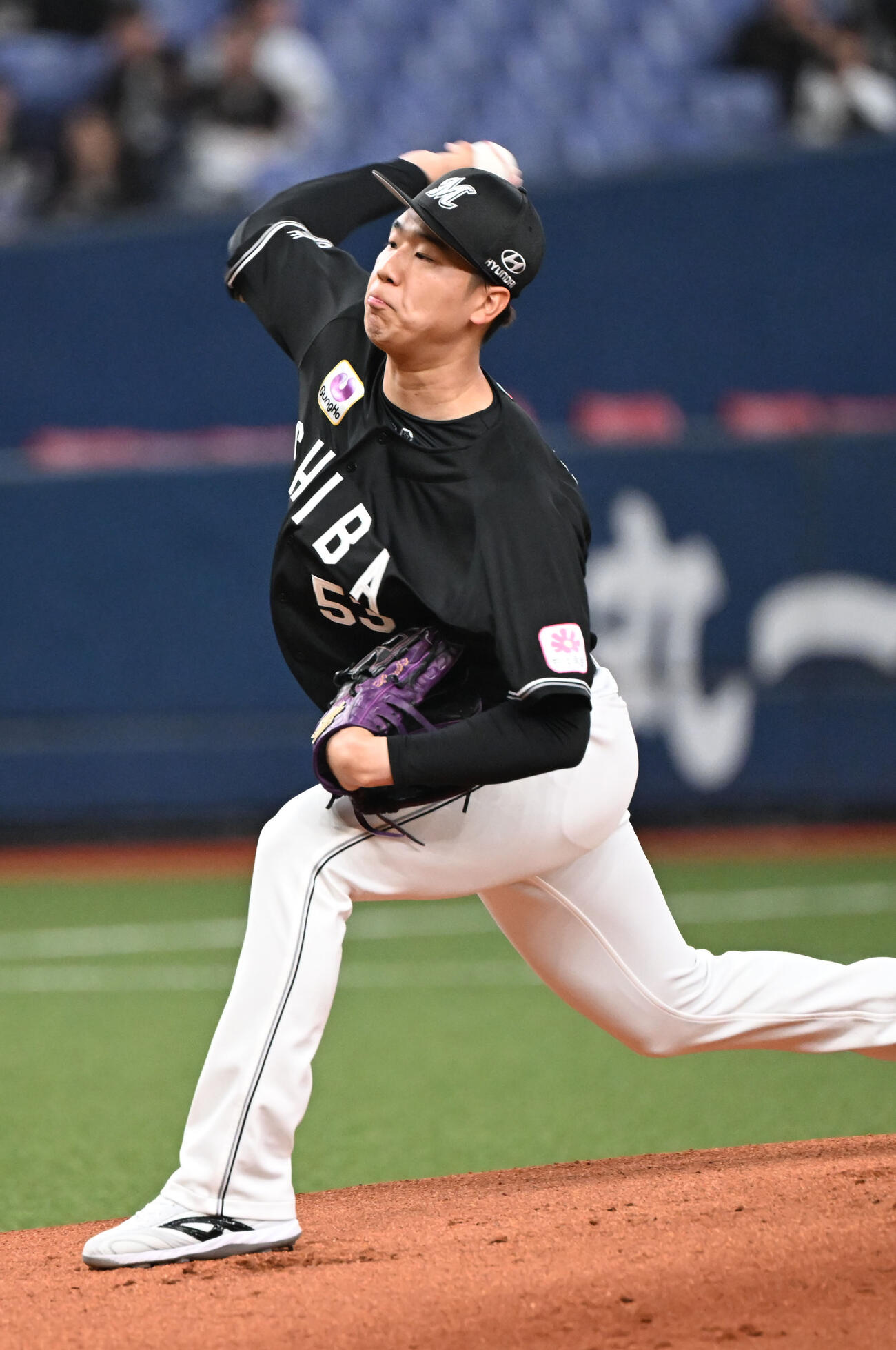 オリックス対ロッテ　先発するロッテ木村（撮影・和賀正仁）