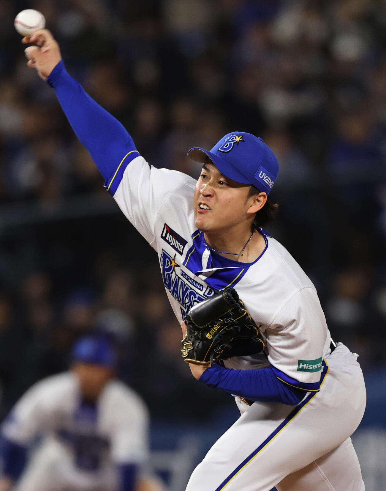 DeNA対中日　5回、2番手で登板し力投するDeNA橋本（撮影・野上伸悟）