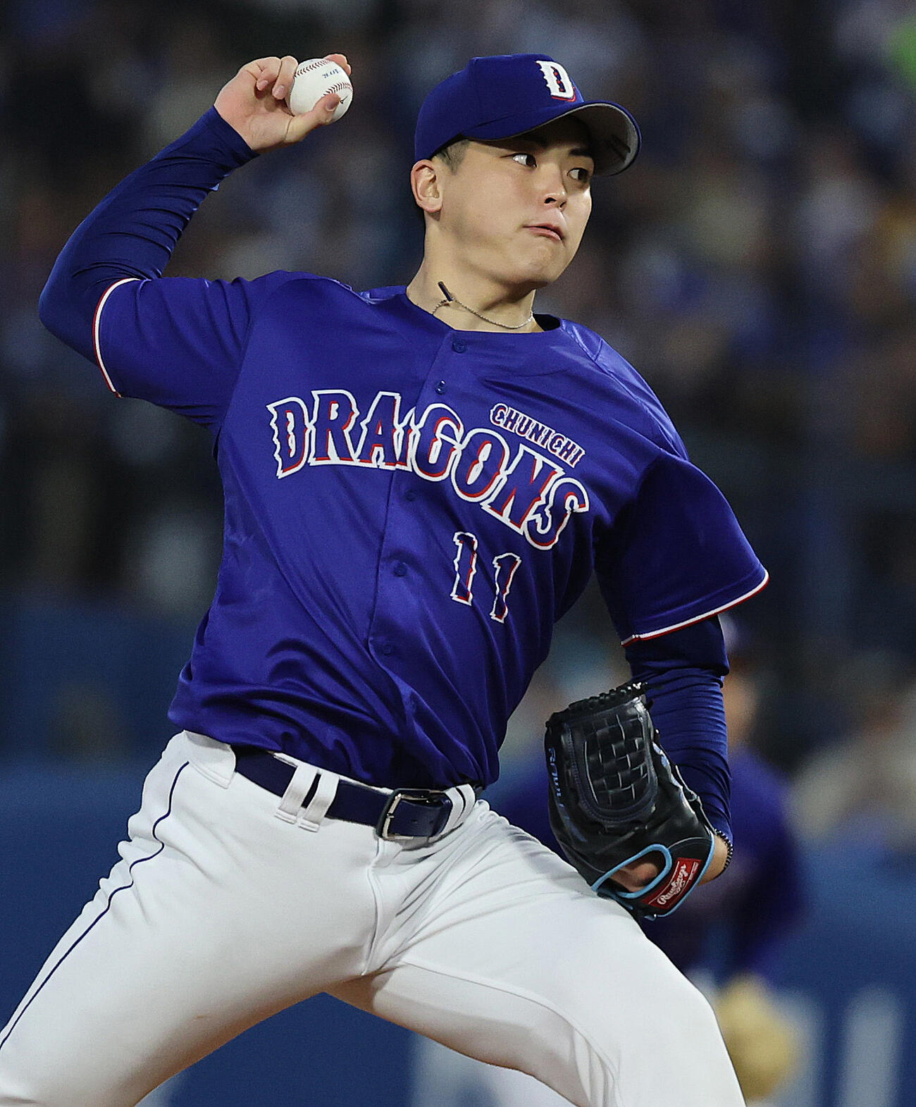 DeNA対中日　中日先発の中西（撮影・野上伸悟）