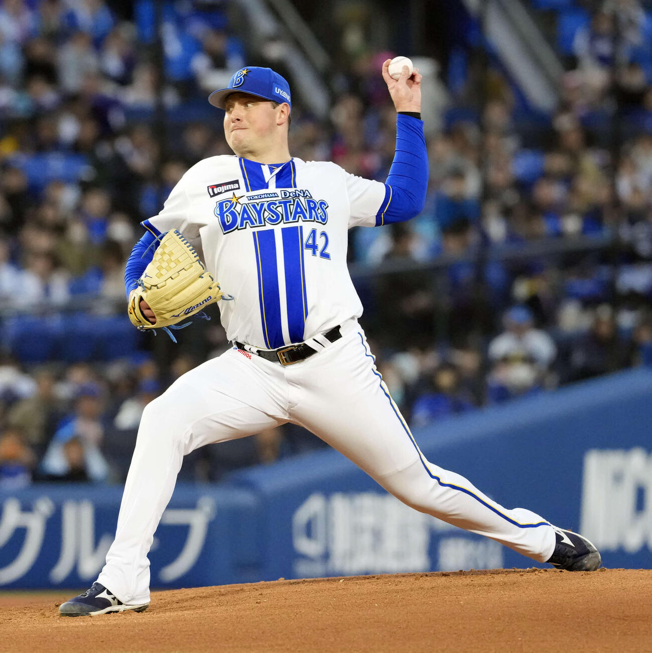 DeNA対中日　DeNA先発のコックス（撮影・小島史椰）