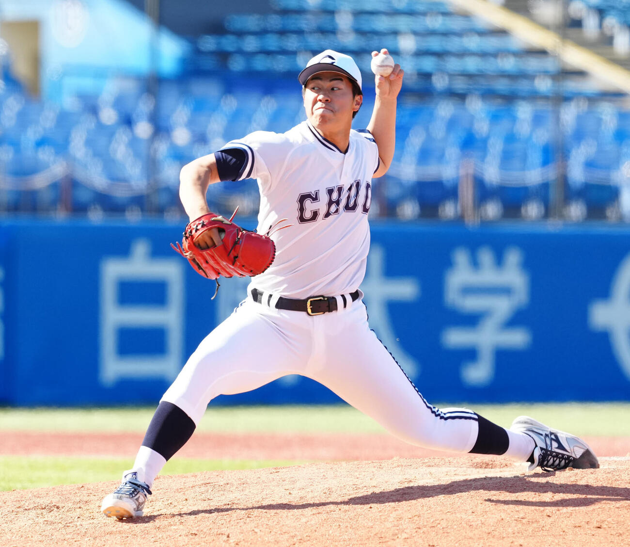 中大対国学院大　中大7番手の下重（撮影・江口和貴）