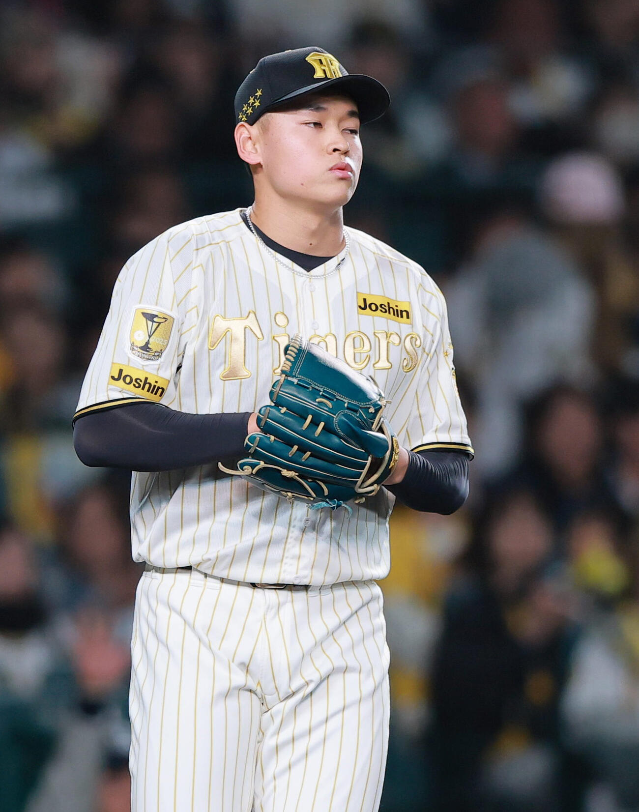 阪神対ヤクルト　6回表ヤクルト2死一、二塁、早川は赤羽に適時打を浴びる（撮影・上山淳一）