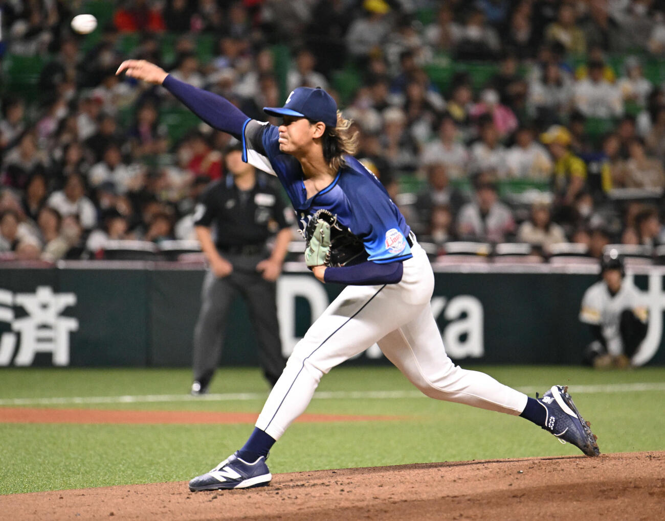 ソフトバンク対西武　西武先発の高橋光（撮影・林敢治）