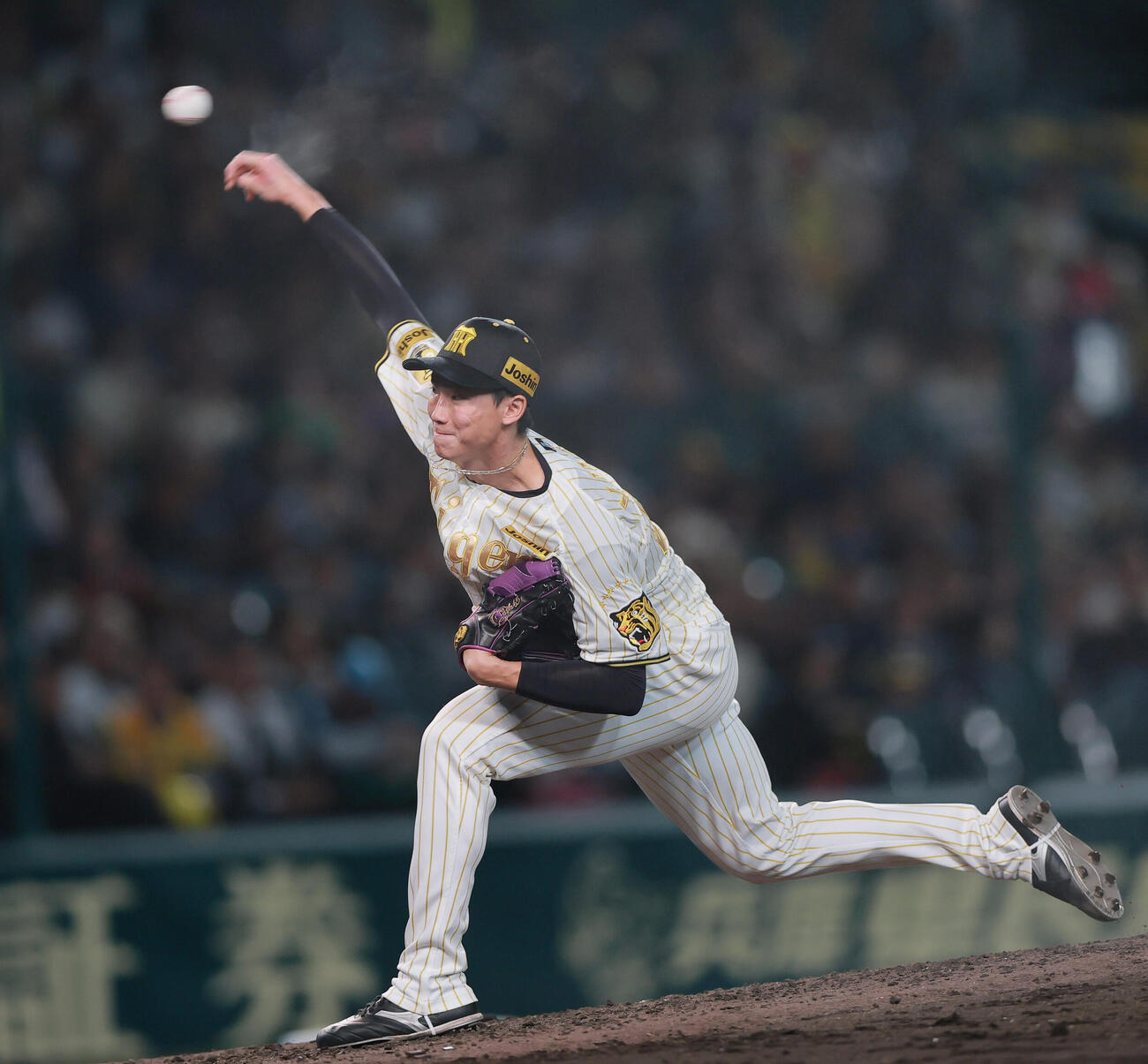 阪神対ヤクルト　7回表に登板する阪神湯浅（撮影・上山淳一）