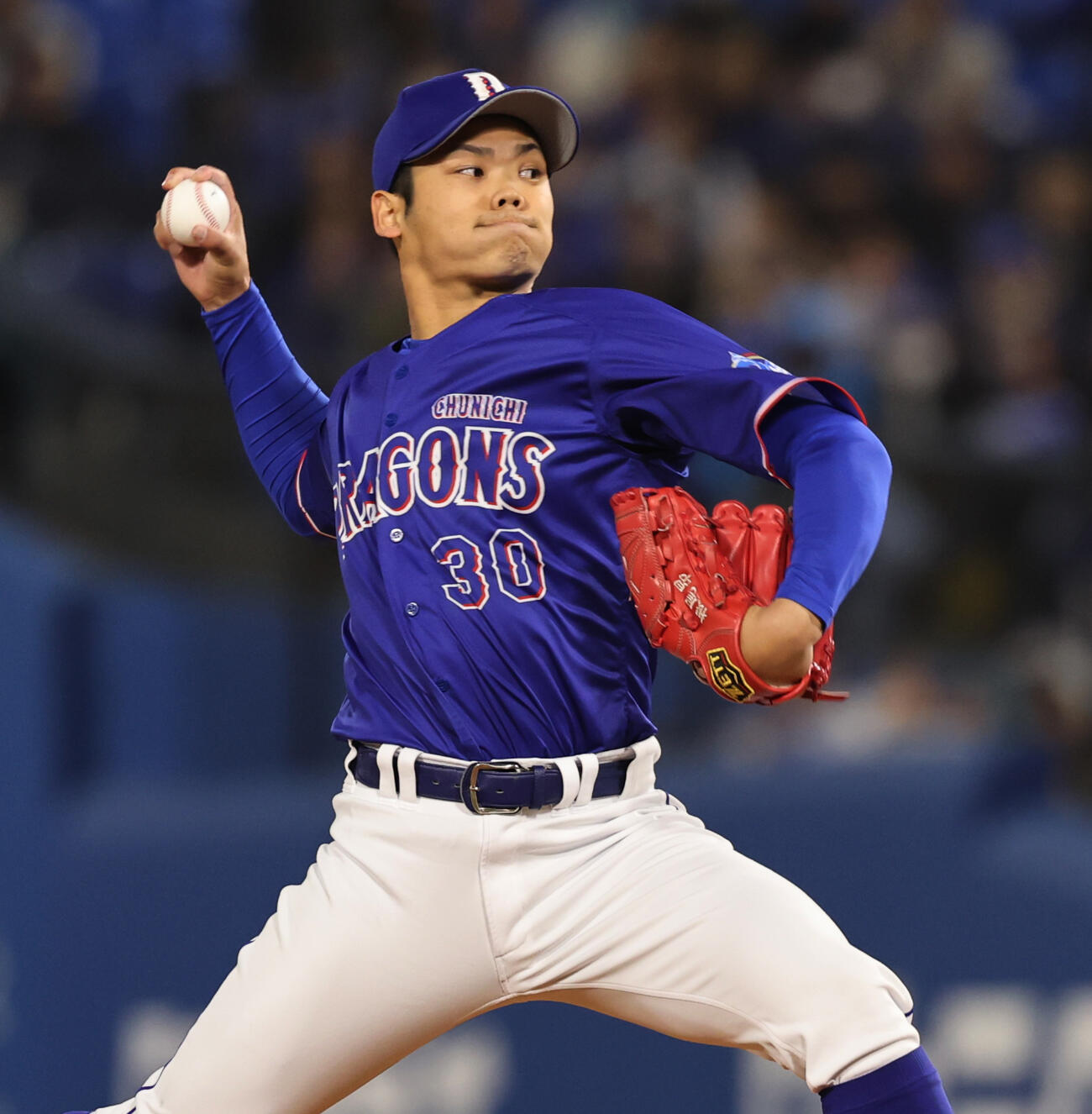 DeNA対中日　力投する中日根尾（撮影・野上伸悟）