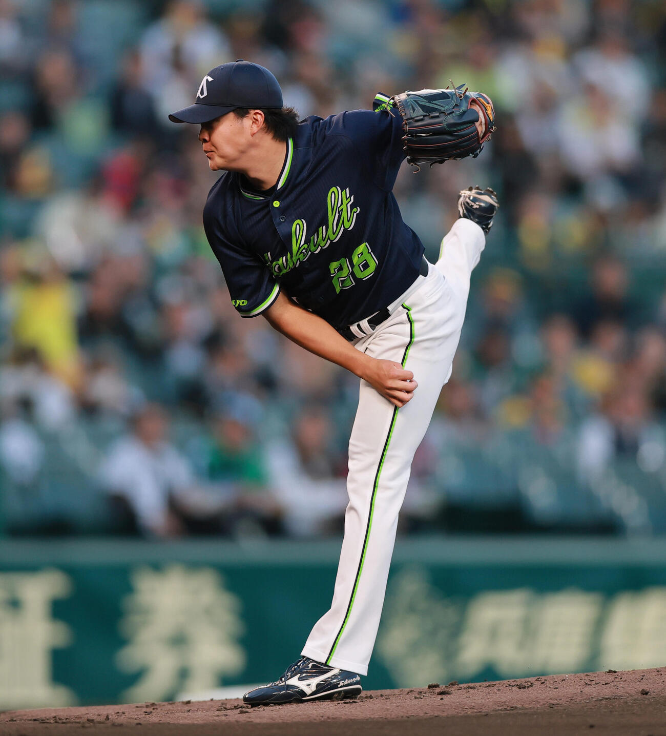 阪神対ヤクルト　ヤクルト先発の松本健（撮影・上山淳一）
