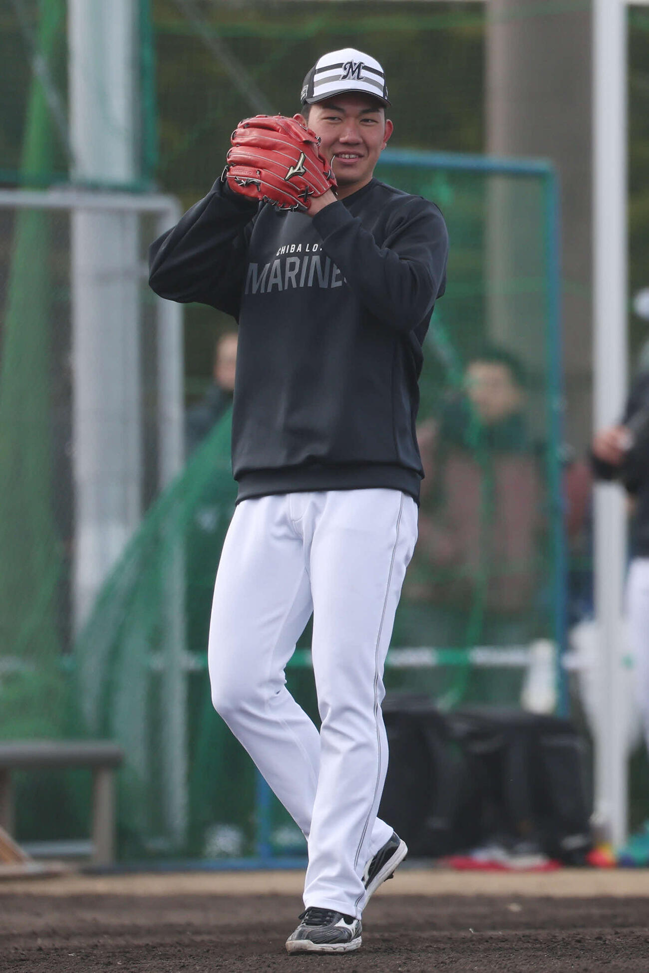 ロッテ石垣元気（2026年2月8日撮影）