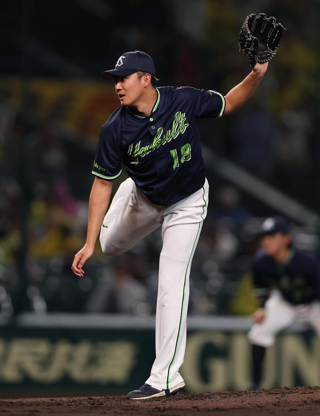 阪神対ヤクルト　力投するヤクルト先発の奥川（撮影・前田充）