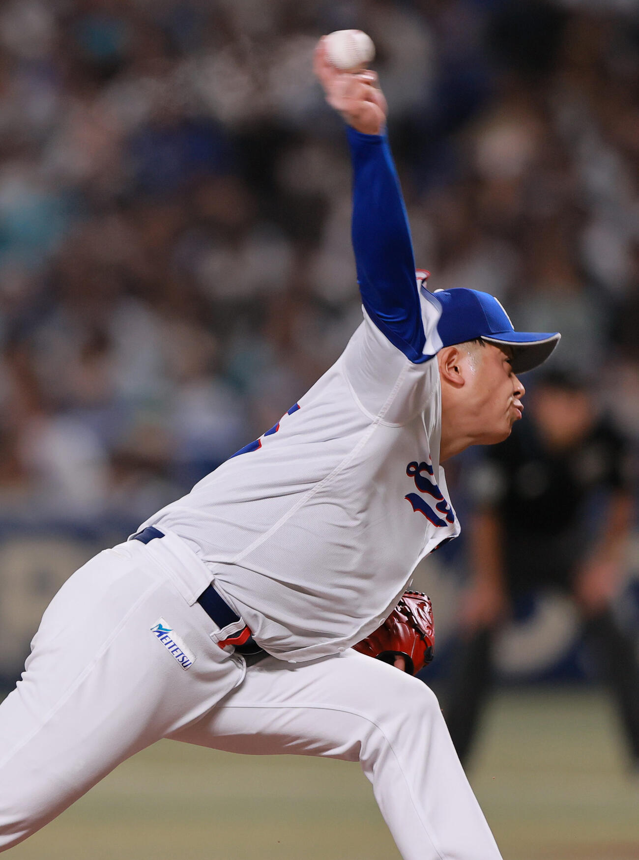 中日対阪神　9回表に登板する松山（撮影・上山淳一）