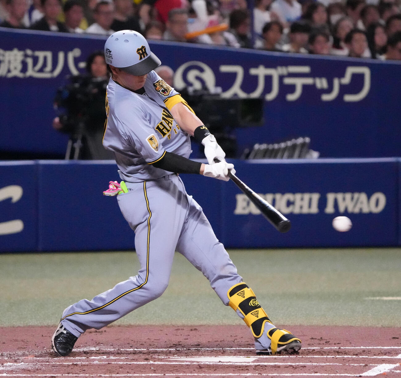 中日対阪神　2回表阪神2死、安打を放つ伏見（撮影・森本幸一）