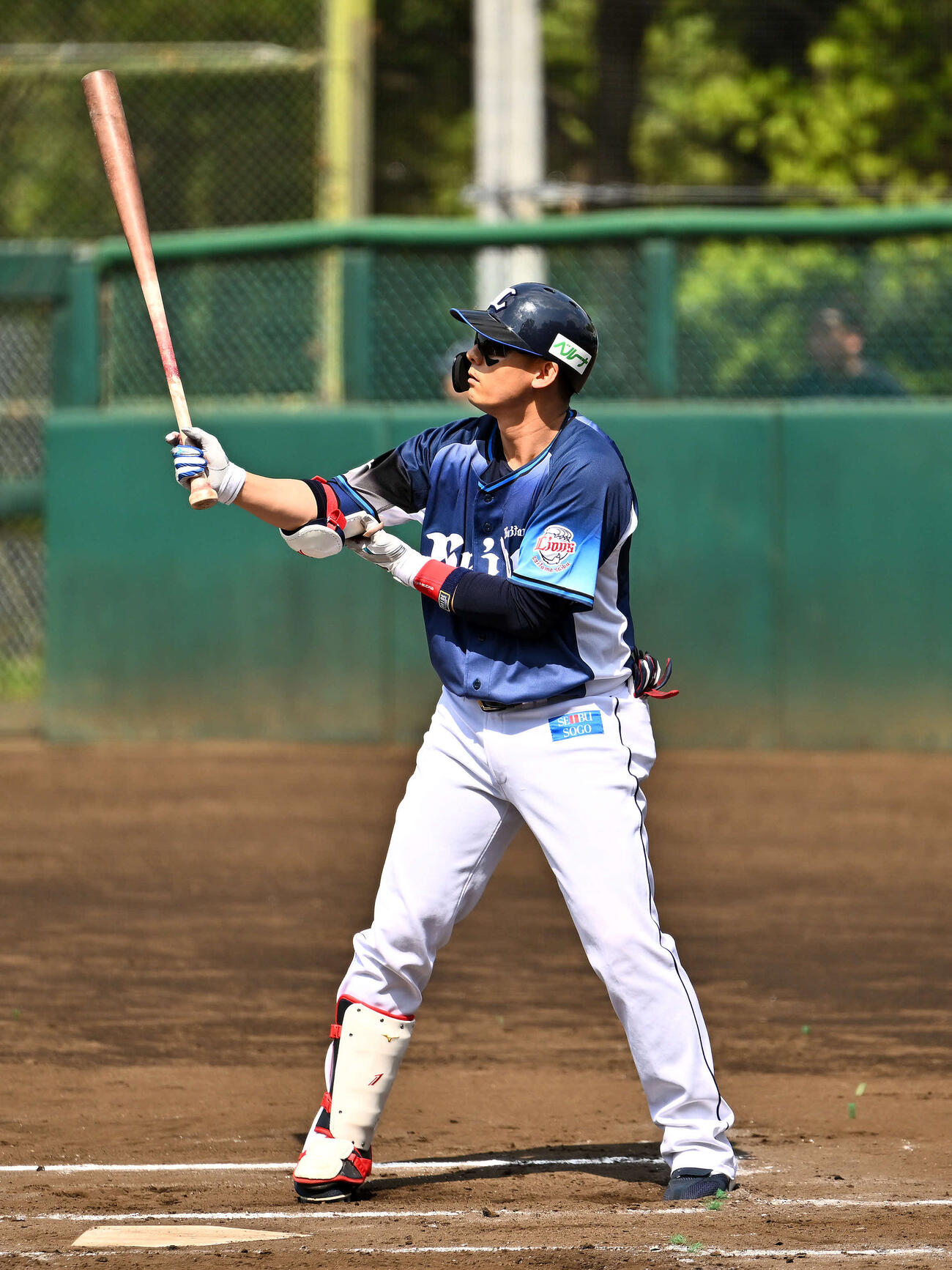 3軍戦　西武対巨人　6回裏、打席に入る西武栗山（撮影・滝沢徹郎）