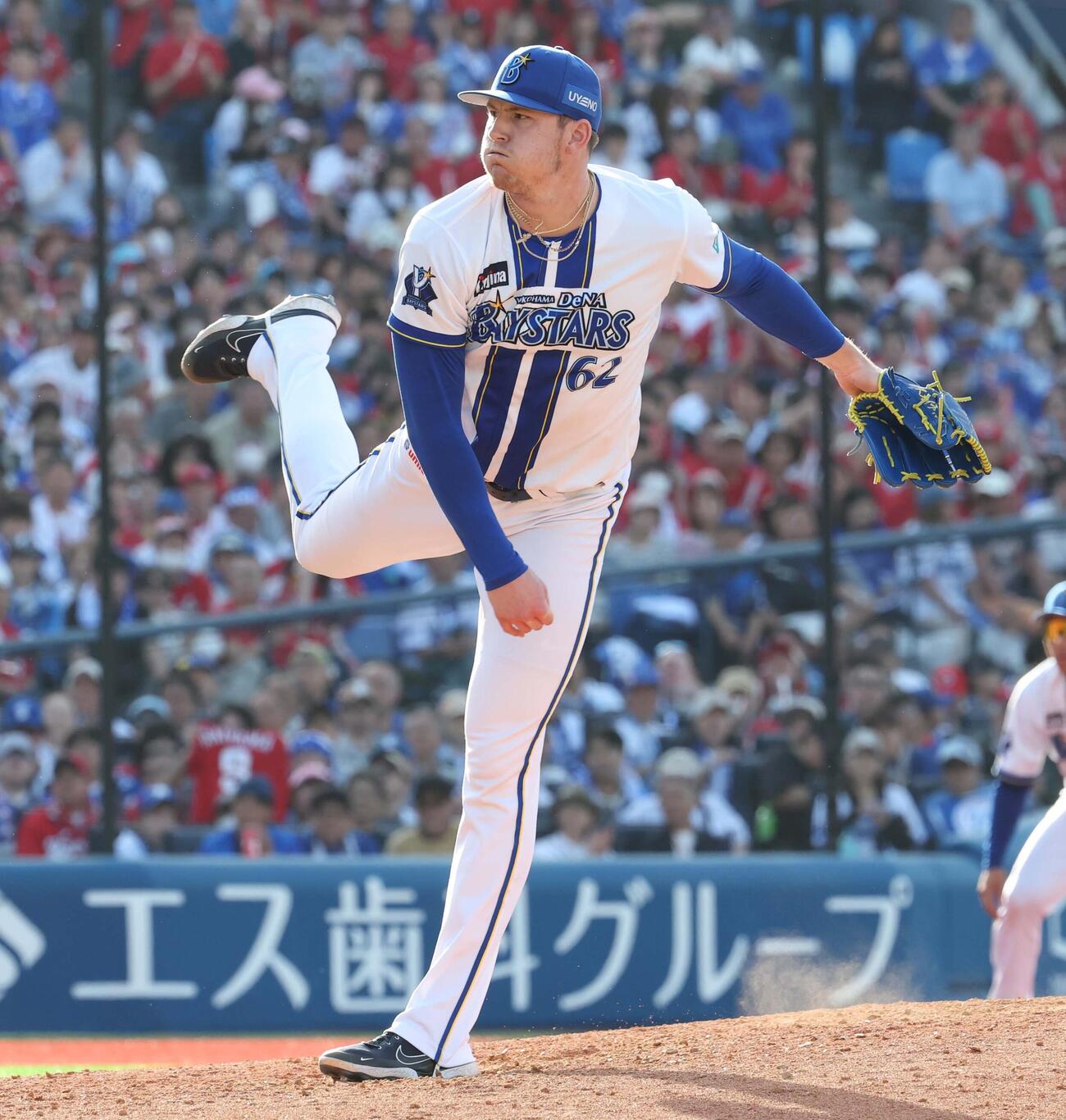 DeNA対広島　8回に登板のレイノルズ（撮影・黒川智章）