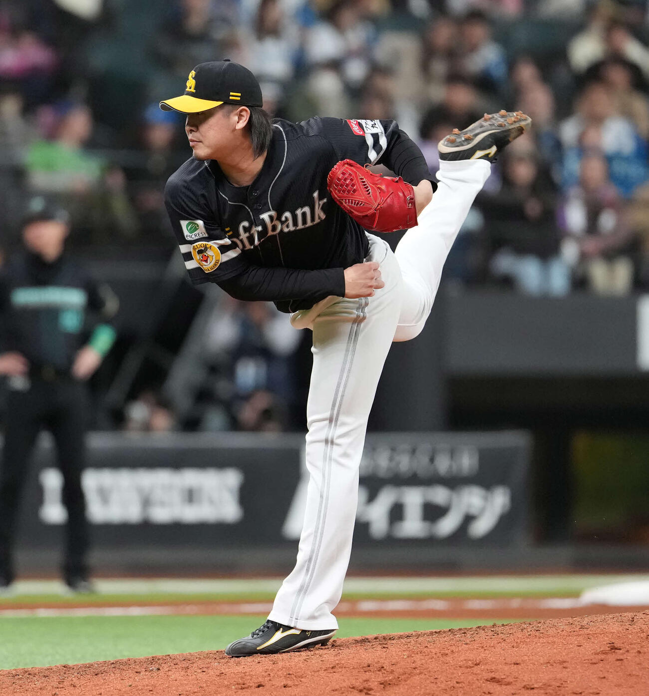 日本ハム対ソフトバンク　ソフトバンク杉山（撮影・井上学）