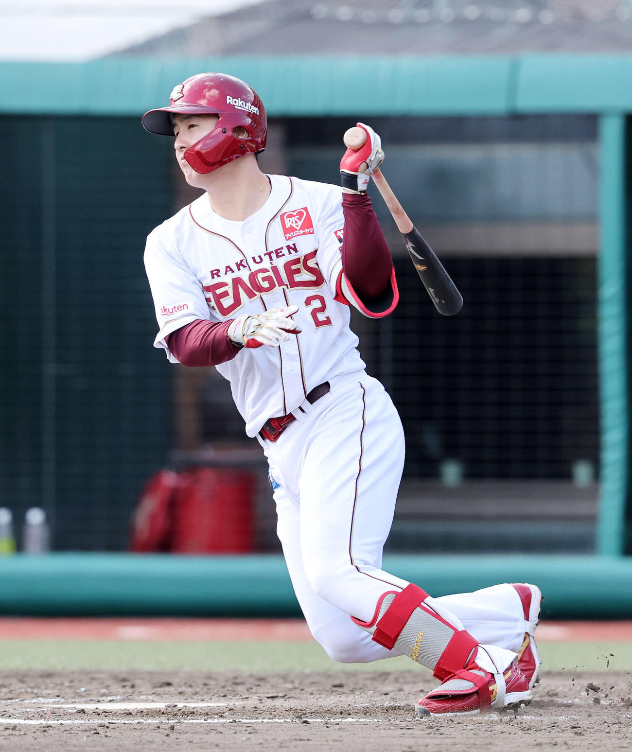 楽天対オリックス　4回裏楽天1死三塁、太田は適時打を放つ（撮影・鈴木正人）　