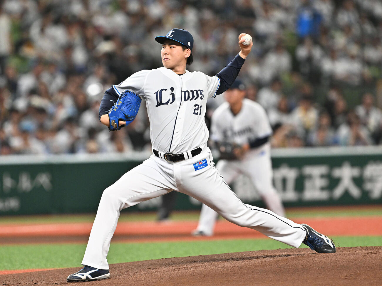 西武対ロッテ　西武先発の武内（撮影・滝沢徹郎）
