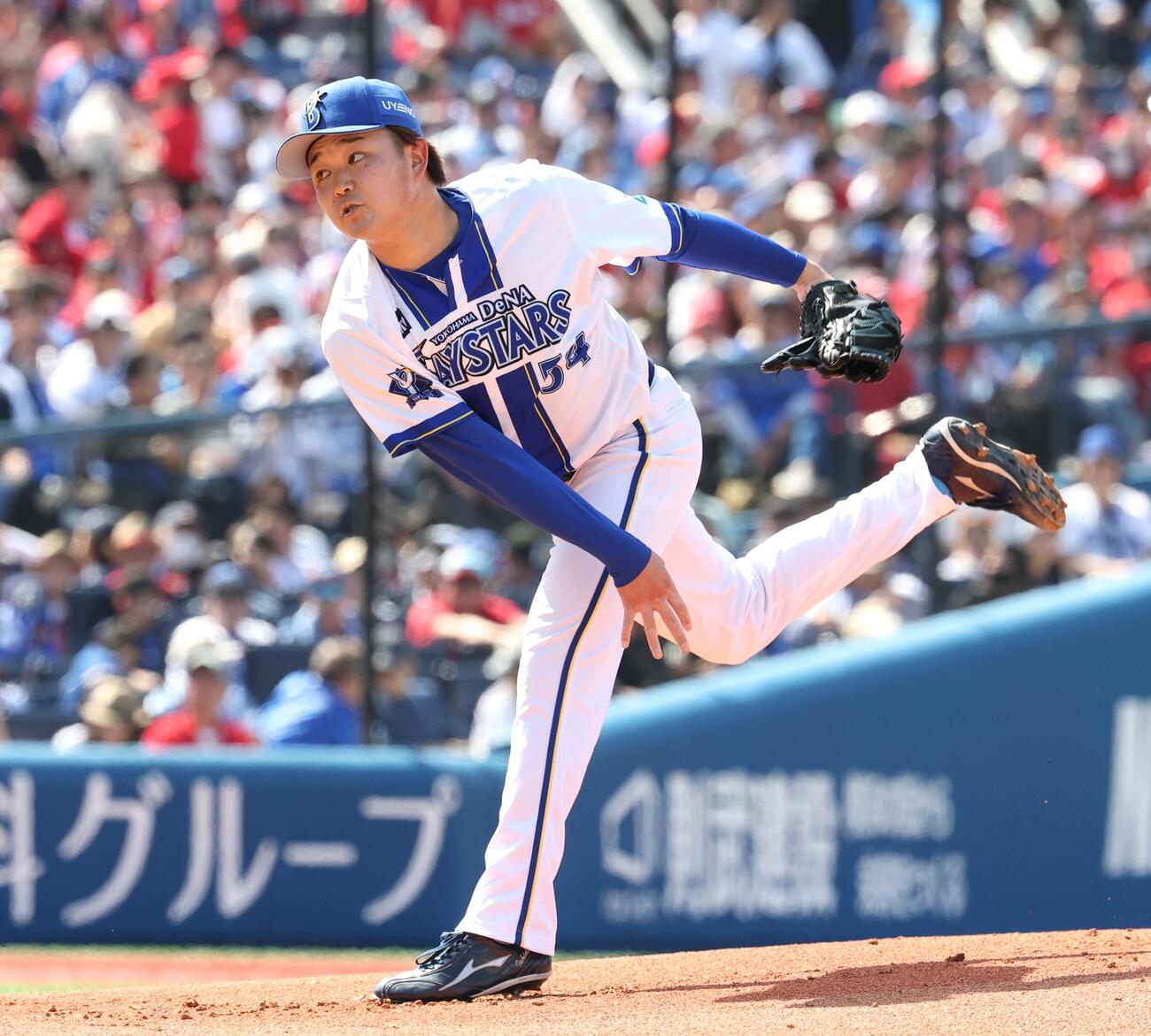 DeNA対広島　DeNA先発の石田裕（撮影・黒川智章）