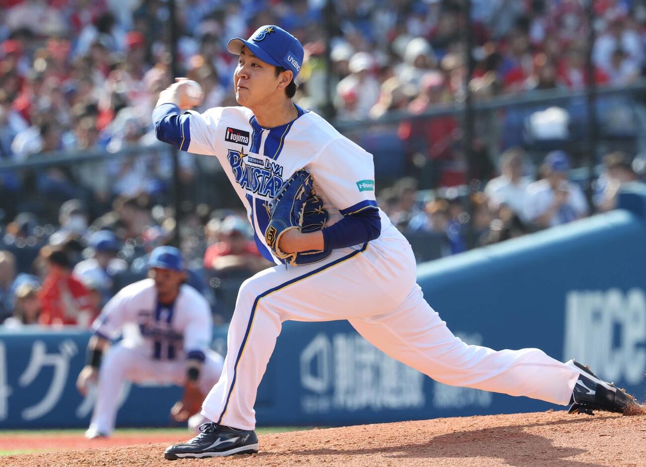 DeNA対広島　6回に登板の平良（撮影・黒川智章）