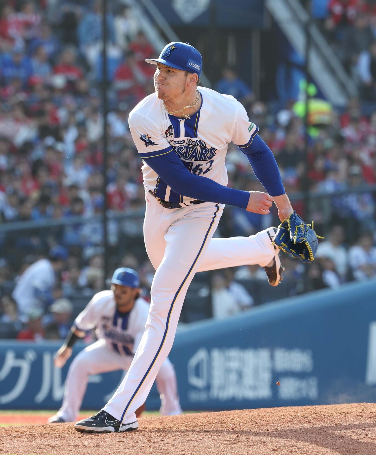 DeNA対広島　8回に登板のレイノルズ（撮影・黒川智章）