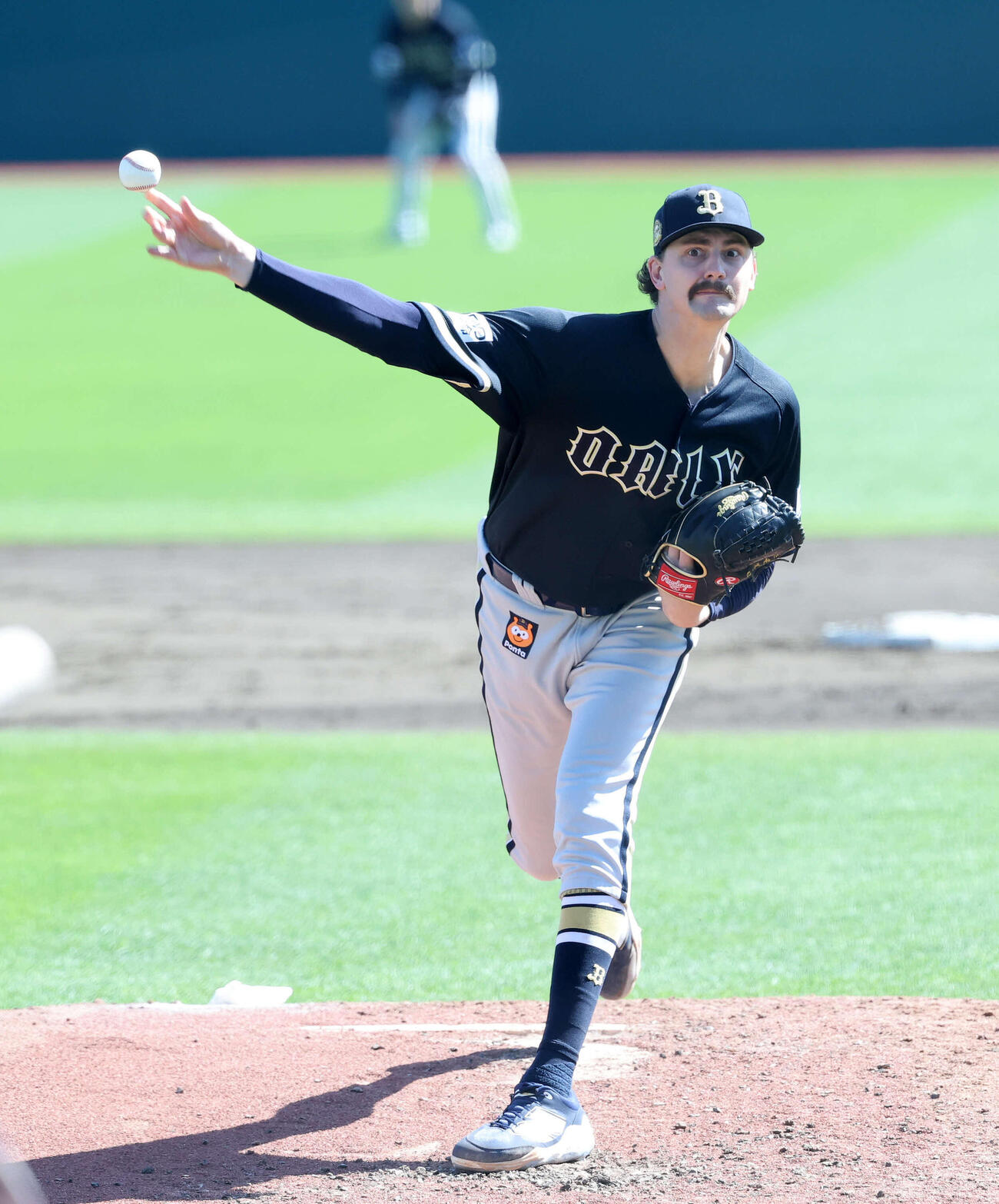 楽天対オリックス　力投するオリックス先発のジェリー（撮影・鈴木正人）　