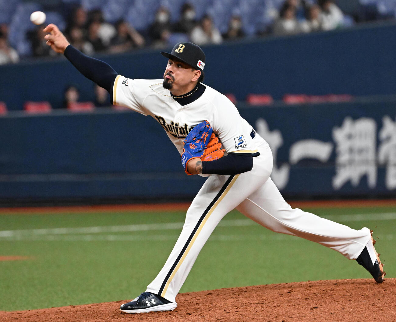 オリックス対西武　オリックス5番手のマチャド（撮影・石井愛子）
