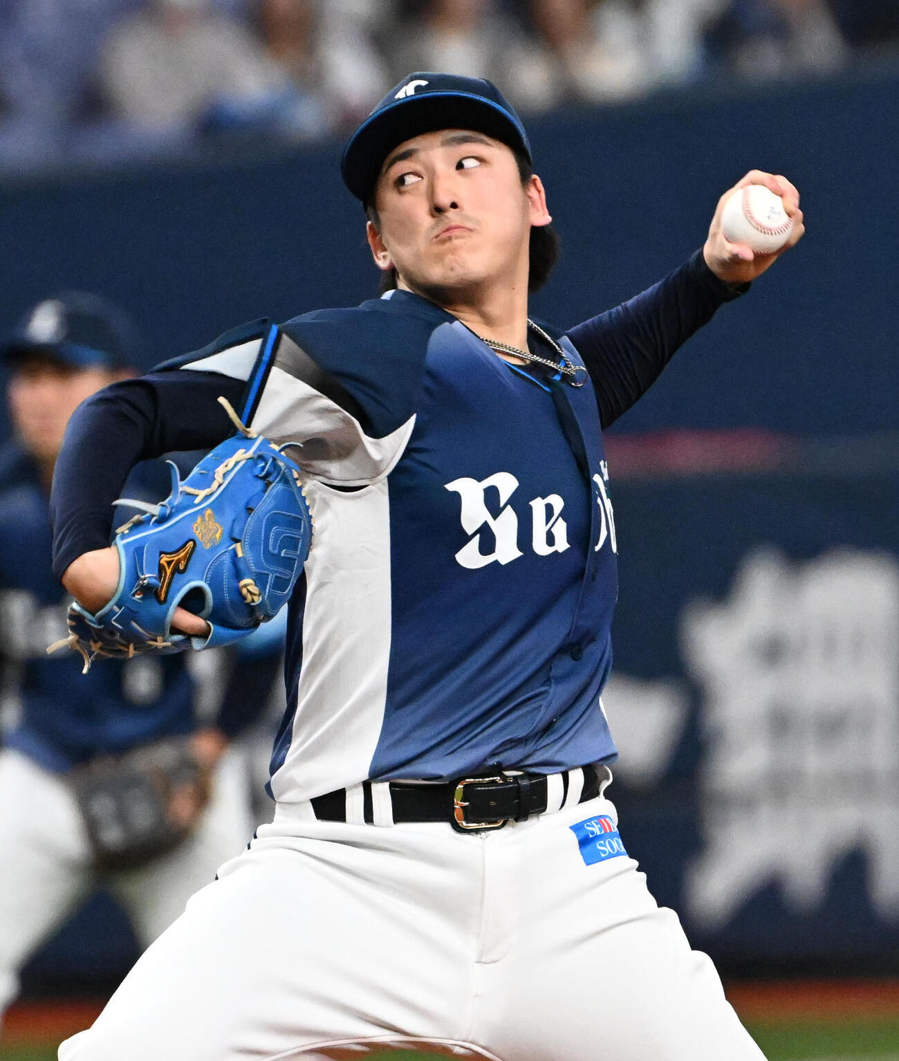 オリックス対西武　西武先発の隅田（撮影・石井愛子）