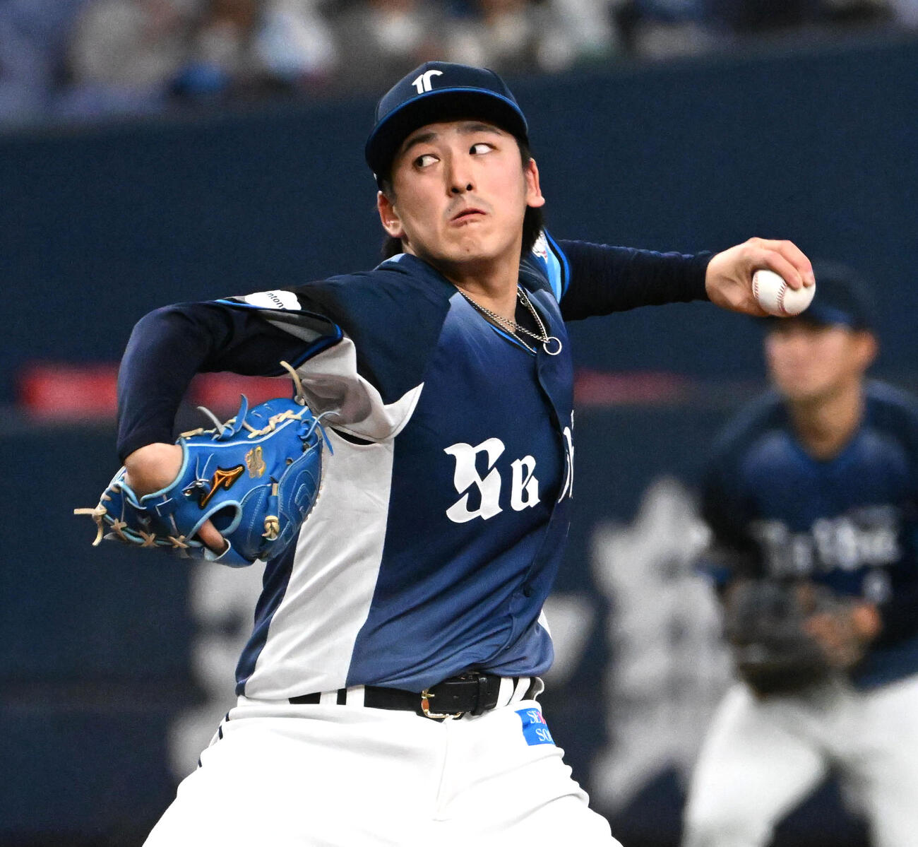 オリックス対西武　西武先発の隅田（撮影・石井愛子）
