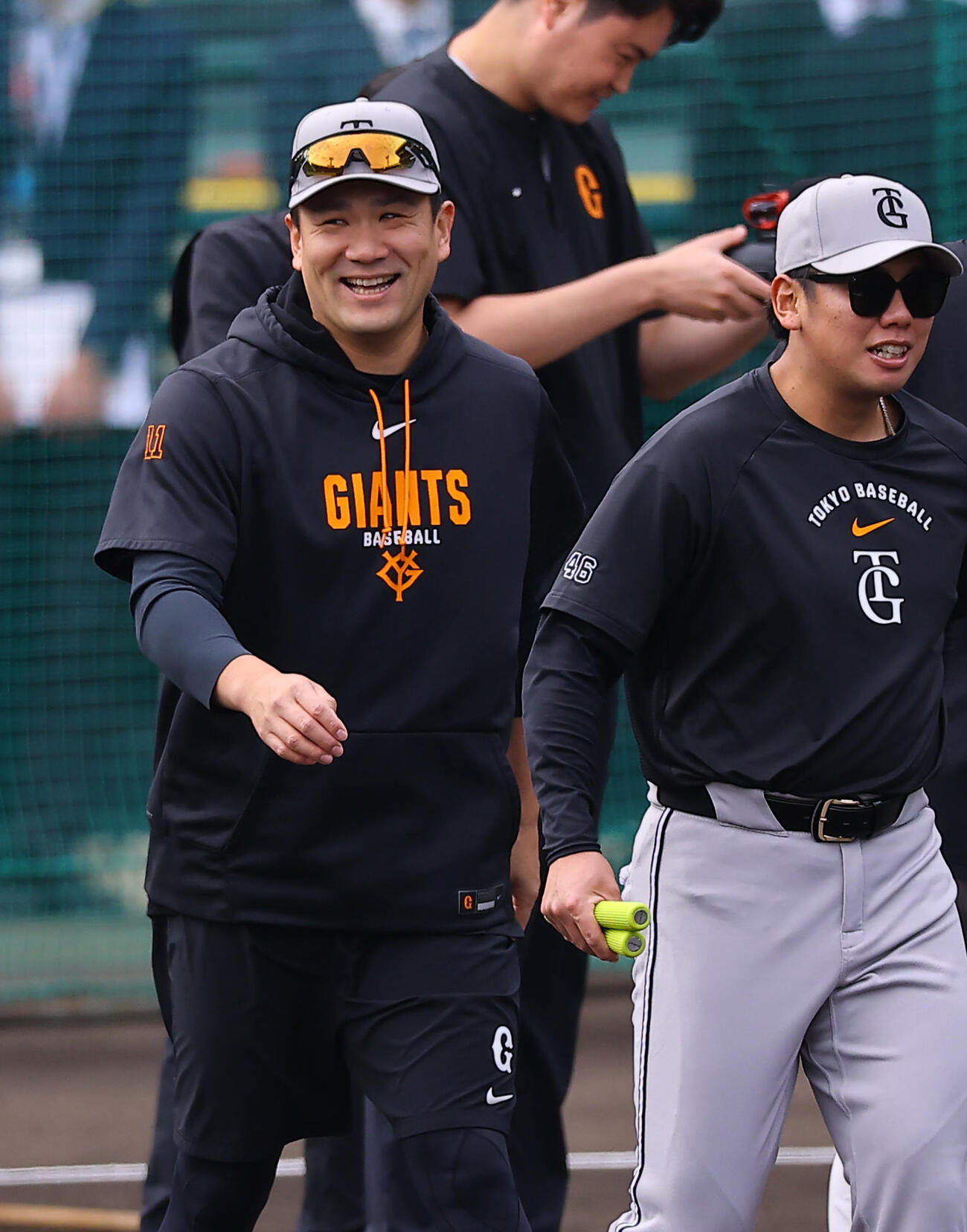 巨人田中将大（左）（2026年4月14日撮影）