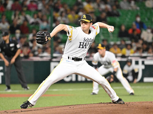 【ソフトバンク】大関友久７回途中２失点　ノーワインドアップで「出力、肩の安定性」力強さ戻る