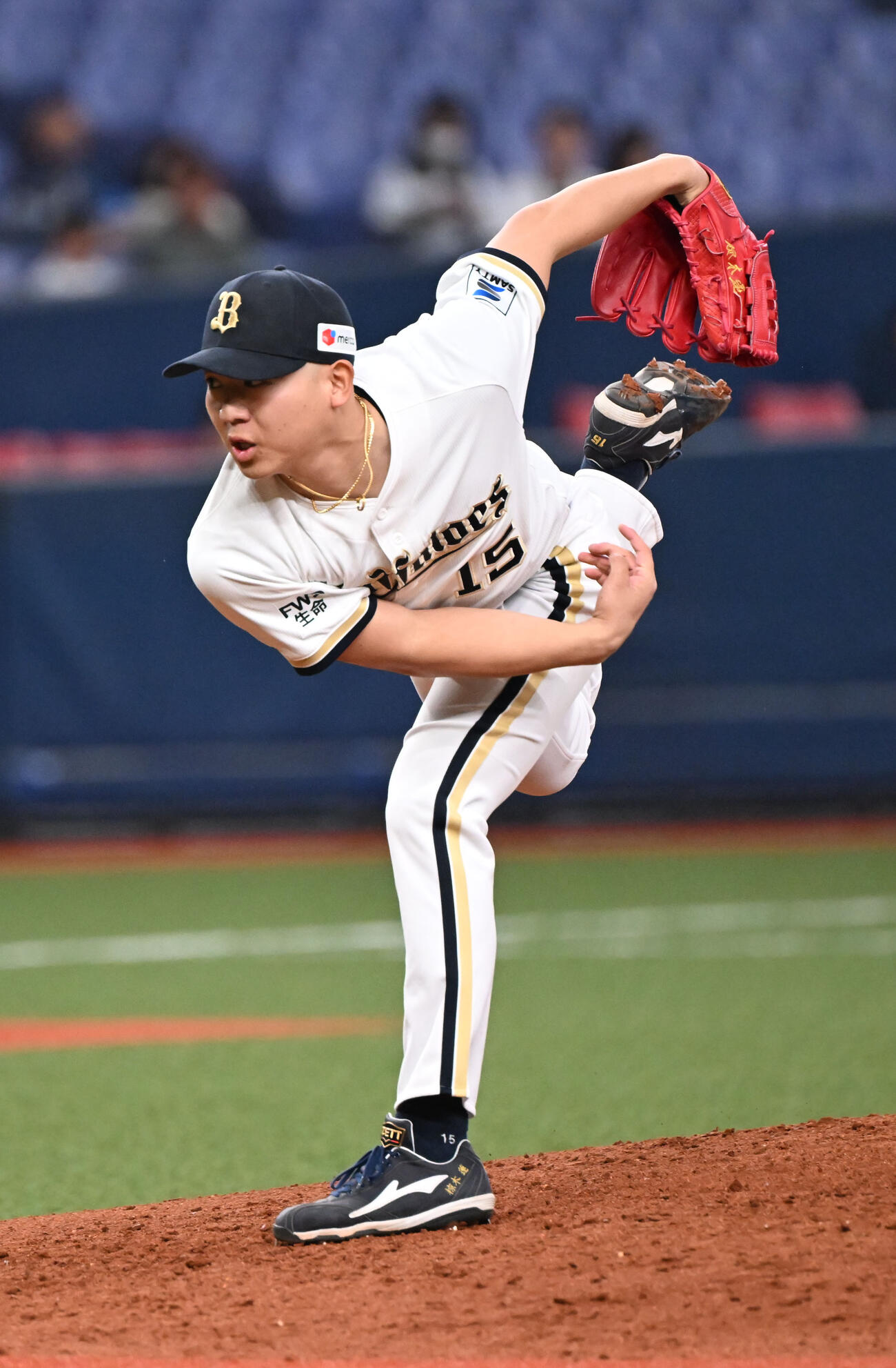 オリックス対西武　9回に登板するオリックス椋木（撮影・和賀正仁）