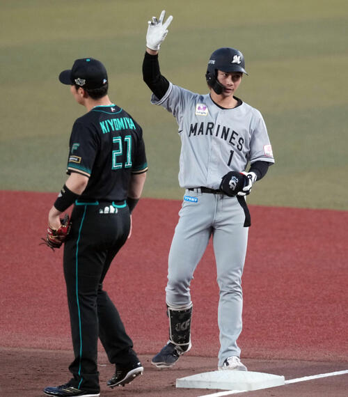 【ロッテ】藤原恭大、ノーノー喫した日本ハム細野晴希から安打
