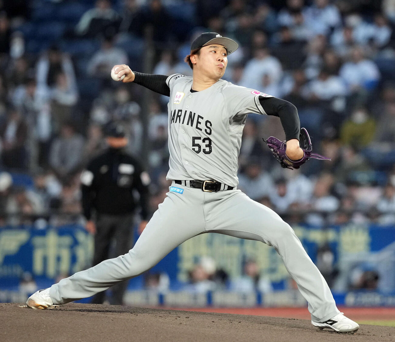 ロッテ対日本ハム　ロッテの先発木村（撮影・たえ見朱実）
