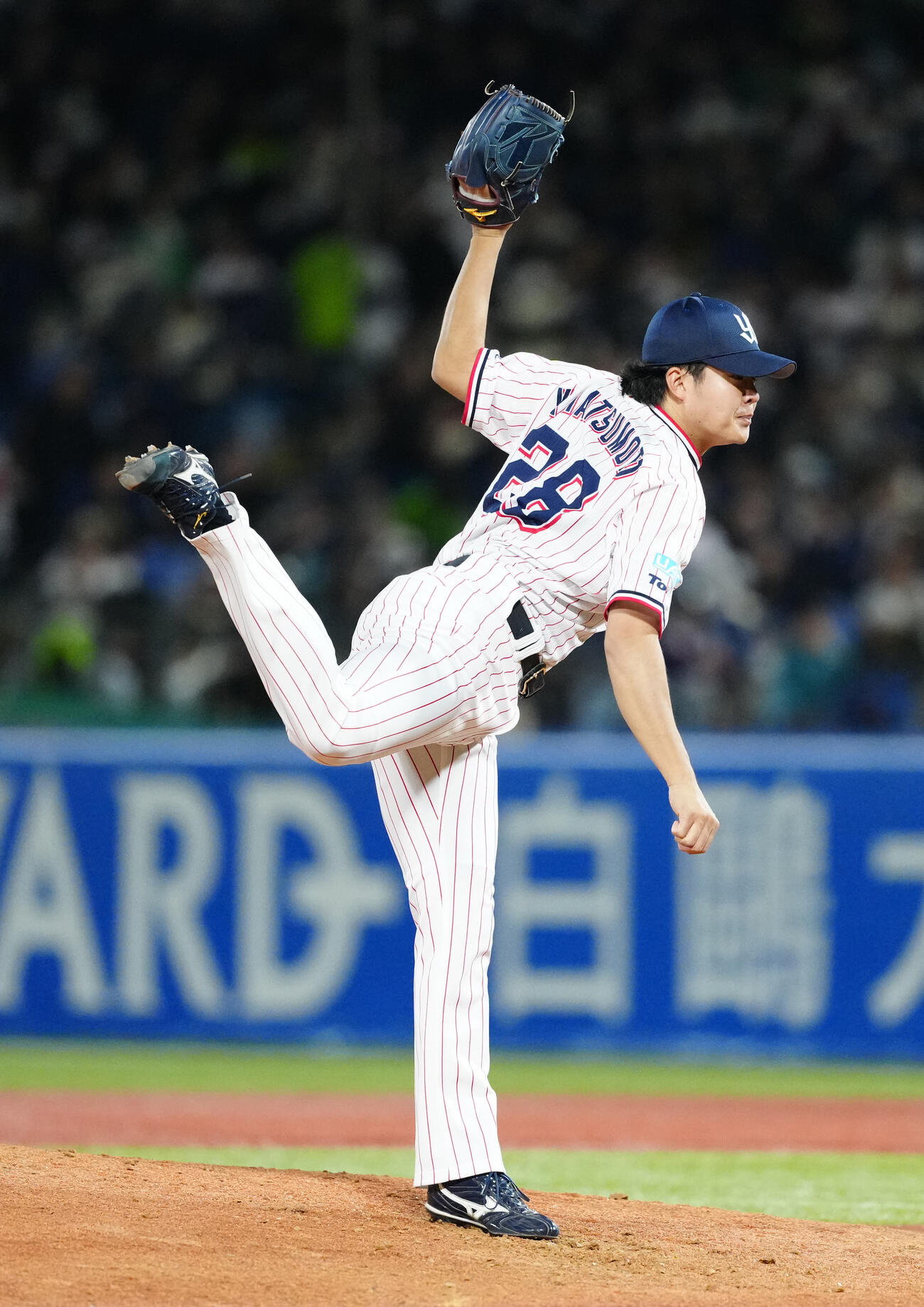 ヤクルト対DeNA　ヤクルト先発の松本健（撮影・江口和貴）