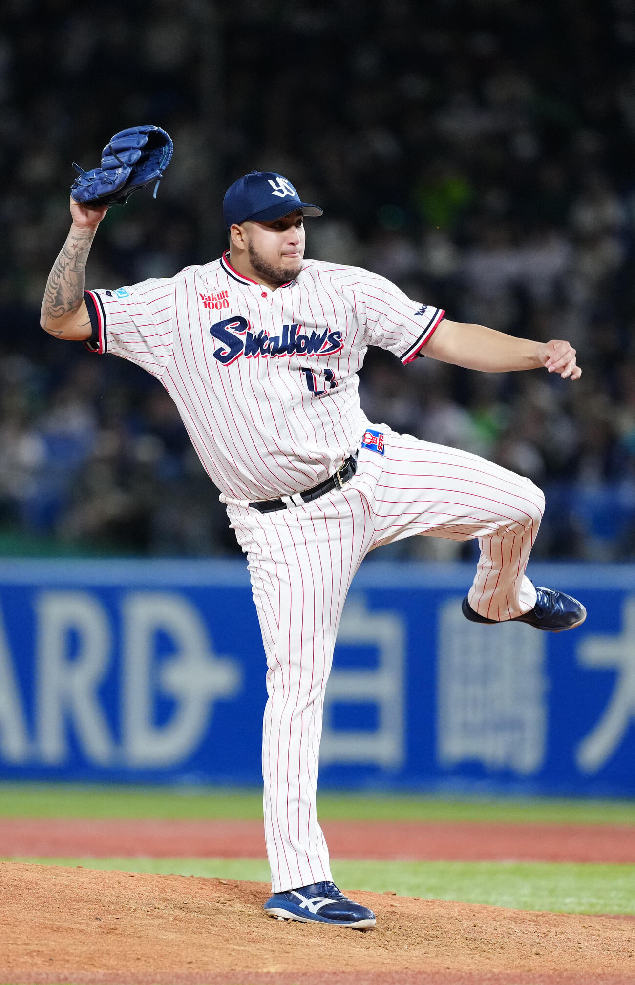 ヤクルト対DeNA　最後を締めたヤクルト4番手のキハダ（撮影・江口和貴）