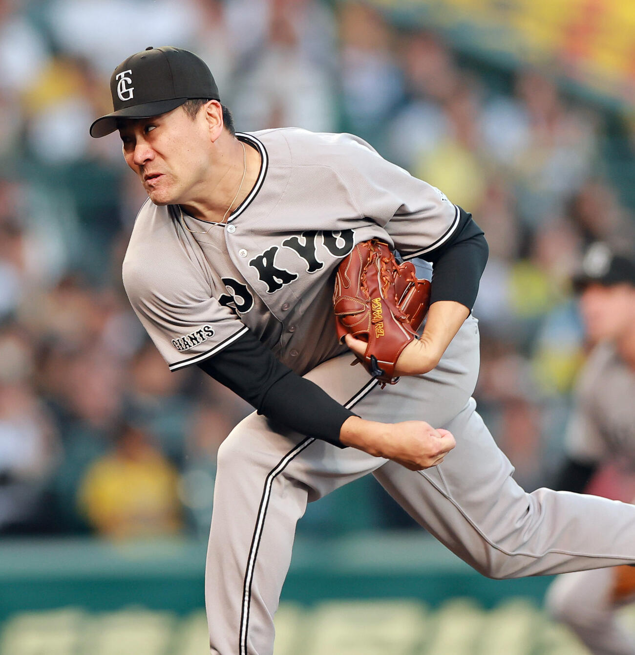 阪神対巨人　巨人先発の田中将（撮影・上山淳一）