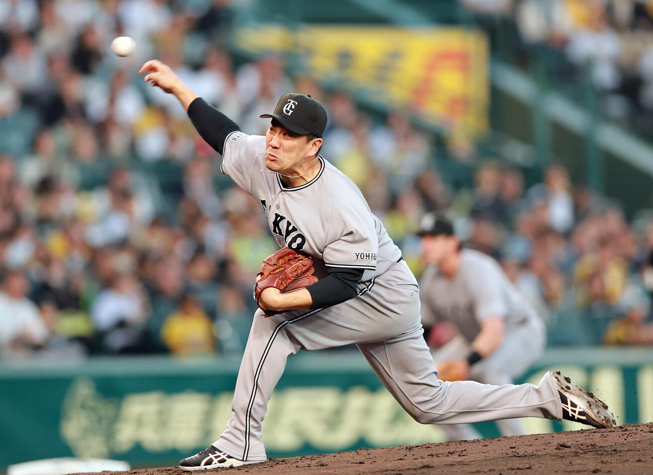 阪神対巨人　＾巨人先発の田中将（撮影・上山淳一）