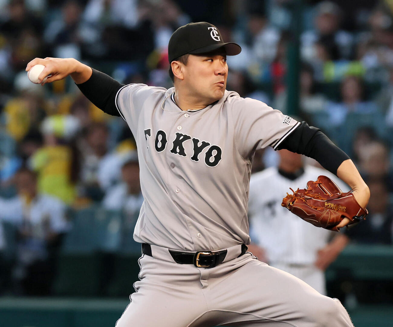 阪神対巨人　阪神戦に先発する巨人田中将（撮影・加藤哉）