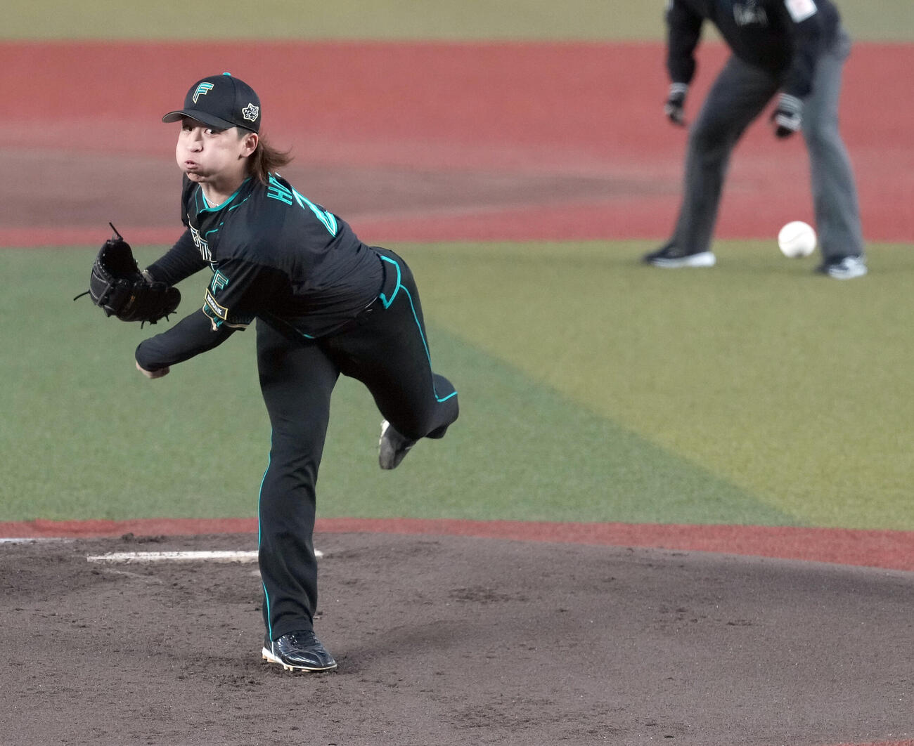 ロッテ対日本ハム　日本ハムの先発細野（撮影・たえ見朱実）