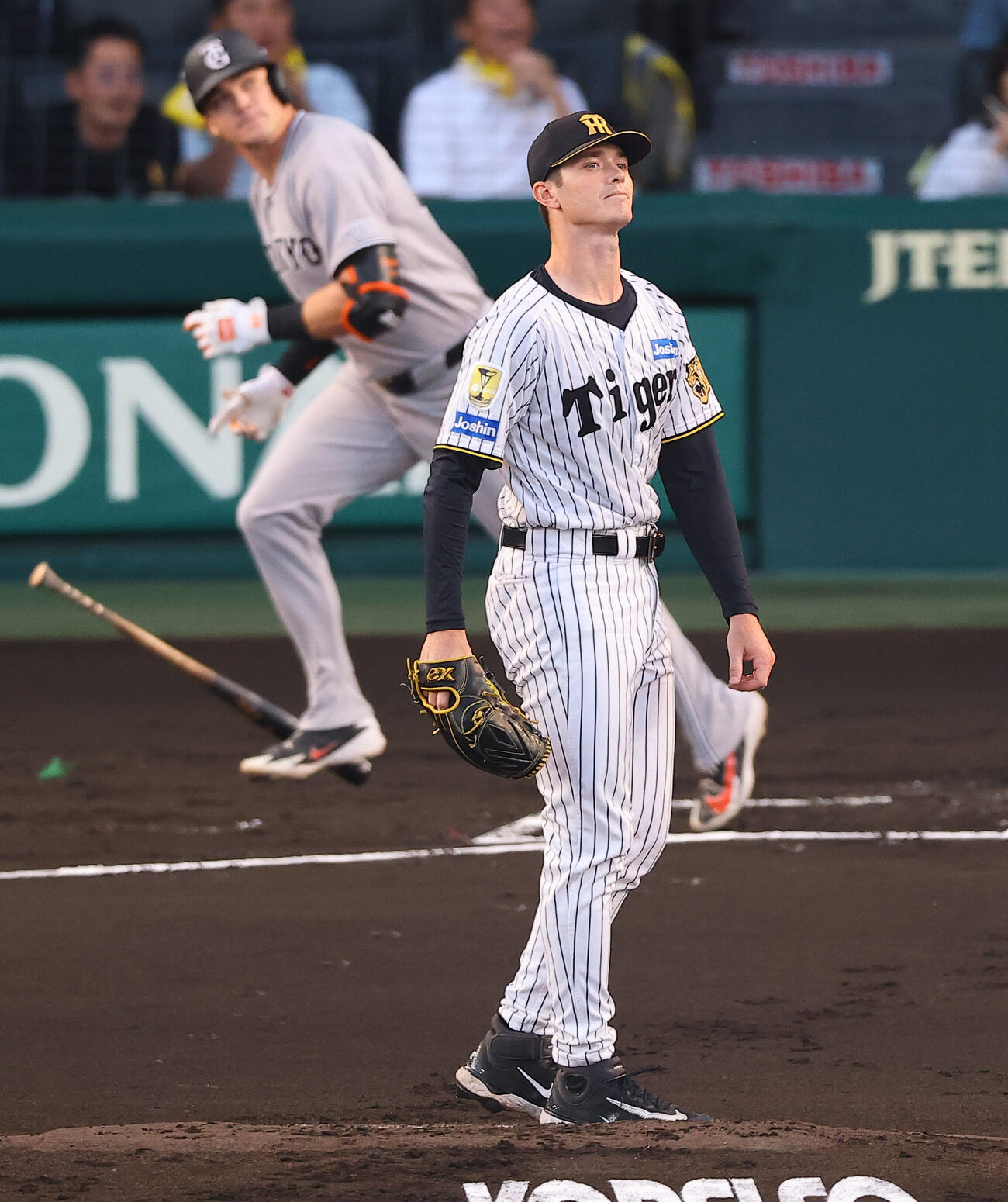2026年4月16日、巨人ダルベックに3点本塁打を浴びた阪神ルーカス（撮影・上田博志）