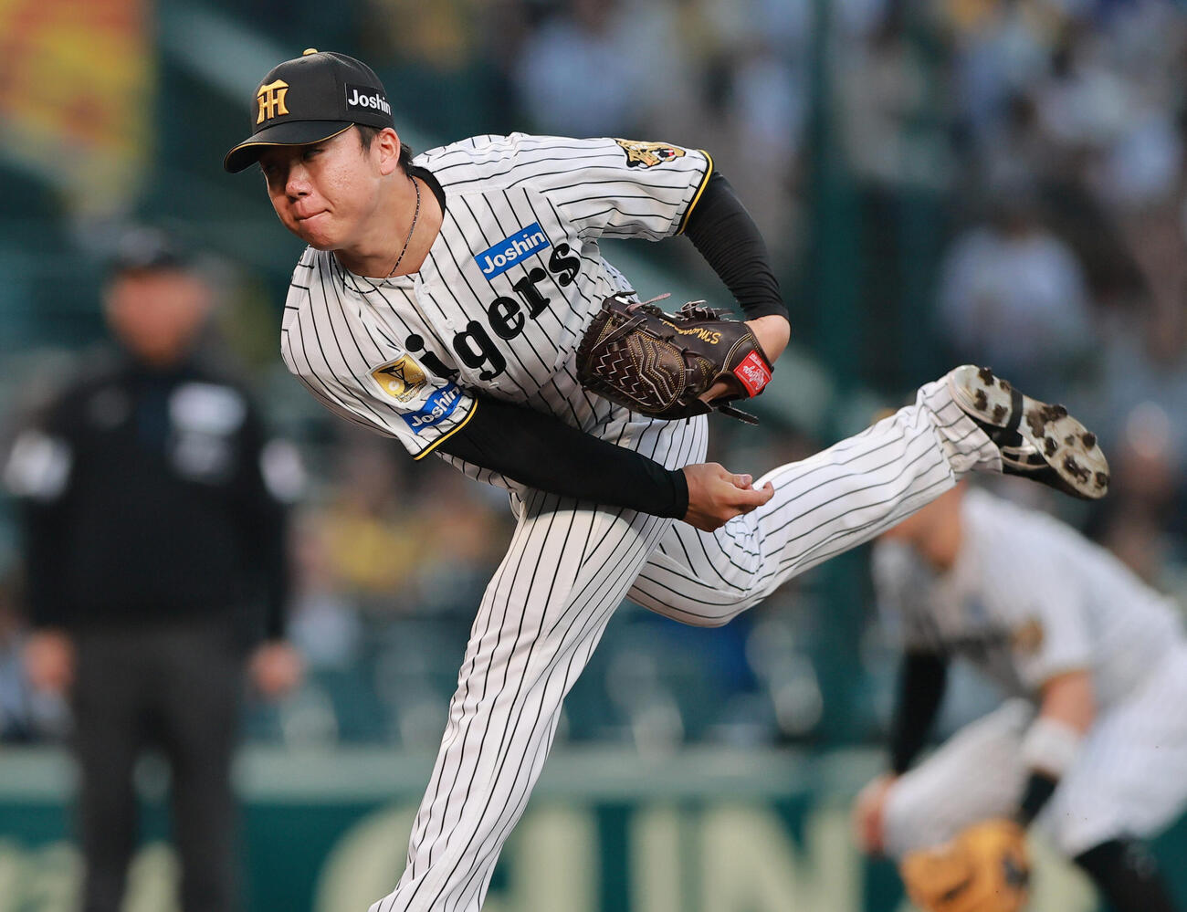 阪神対中日　阪神先発の村上（撮影・上山淳一）