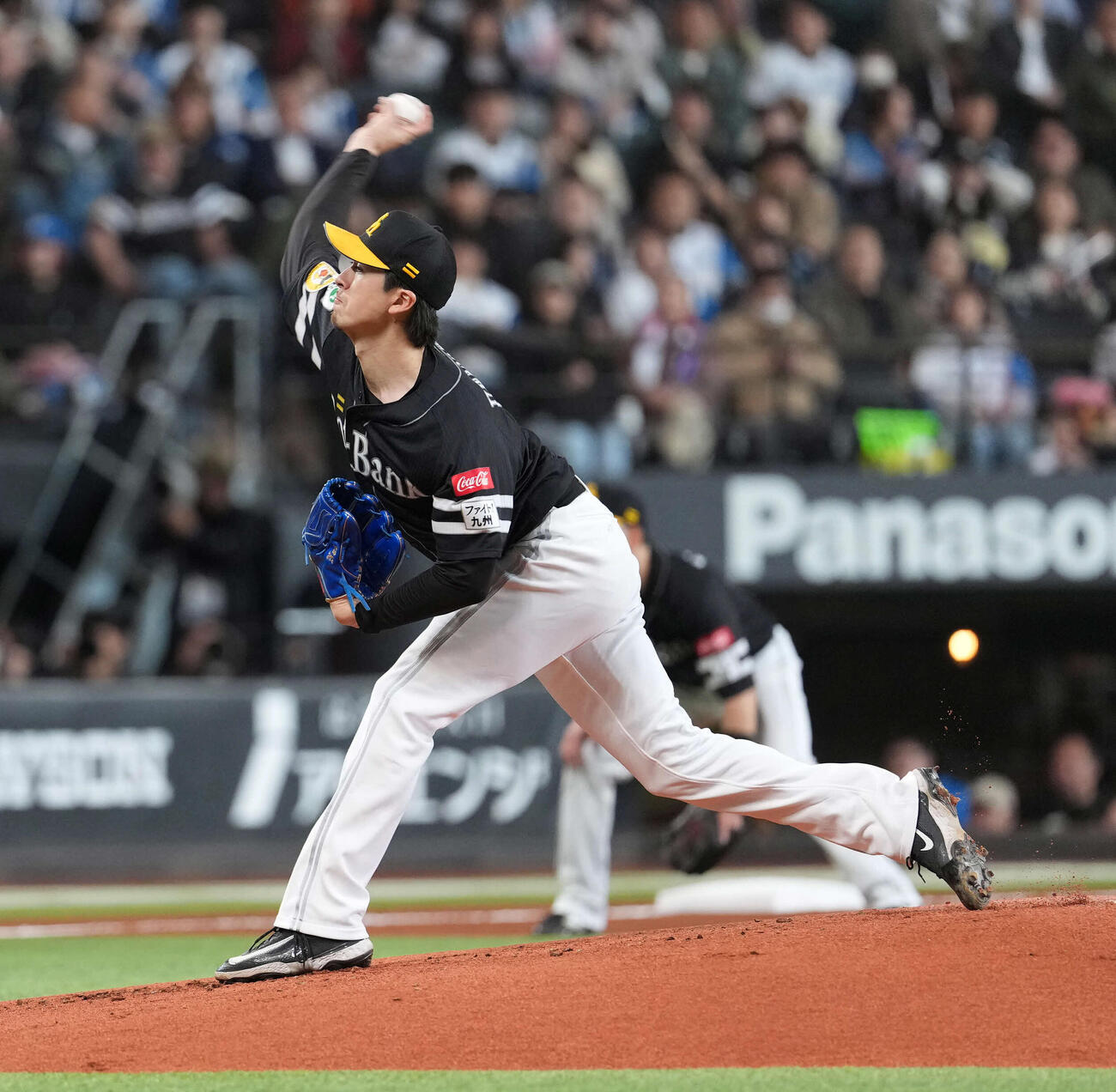 ソフトバンク先発の上沢（2026年4月撮影）