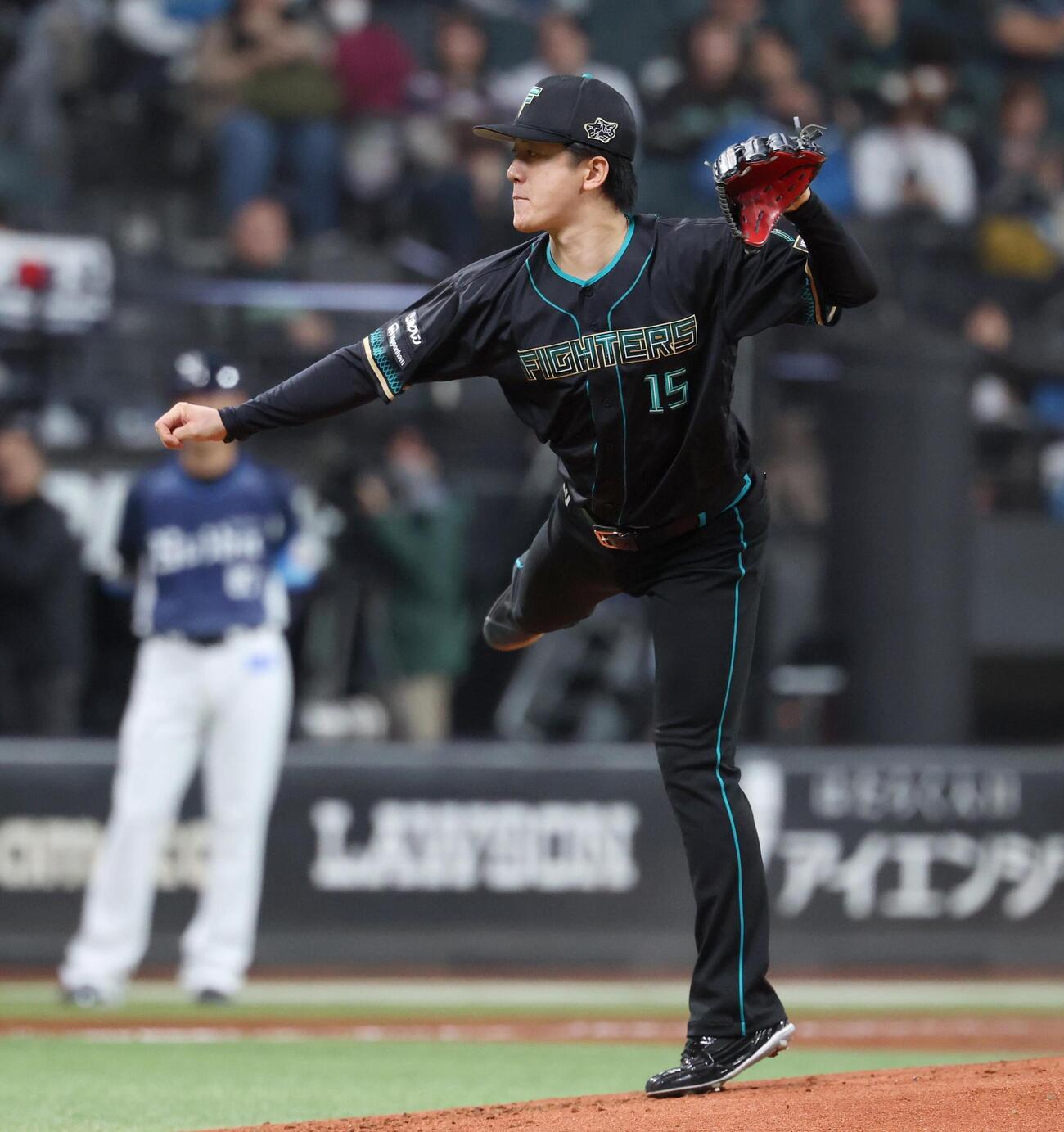 日本ハム対西武　日本ハム先発の北山（撮影・黒川智章）